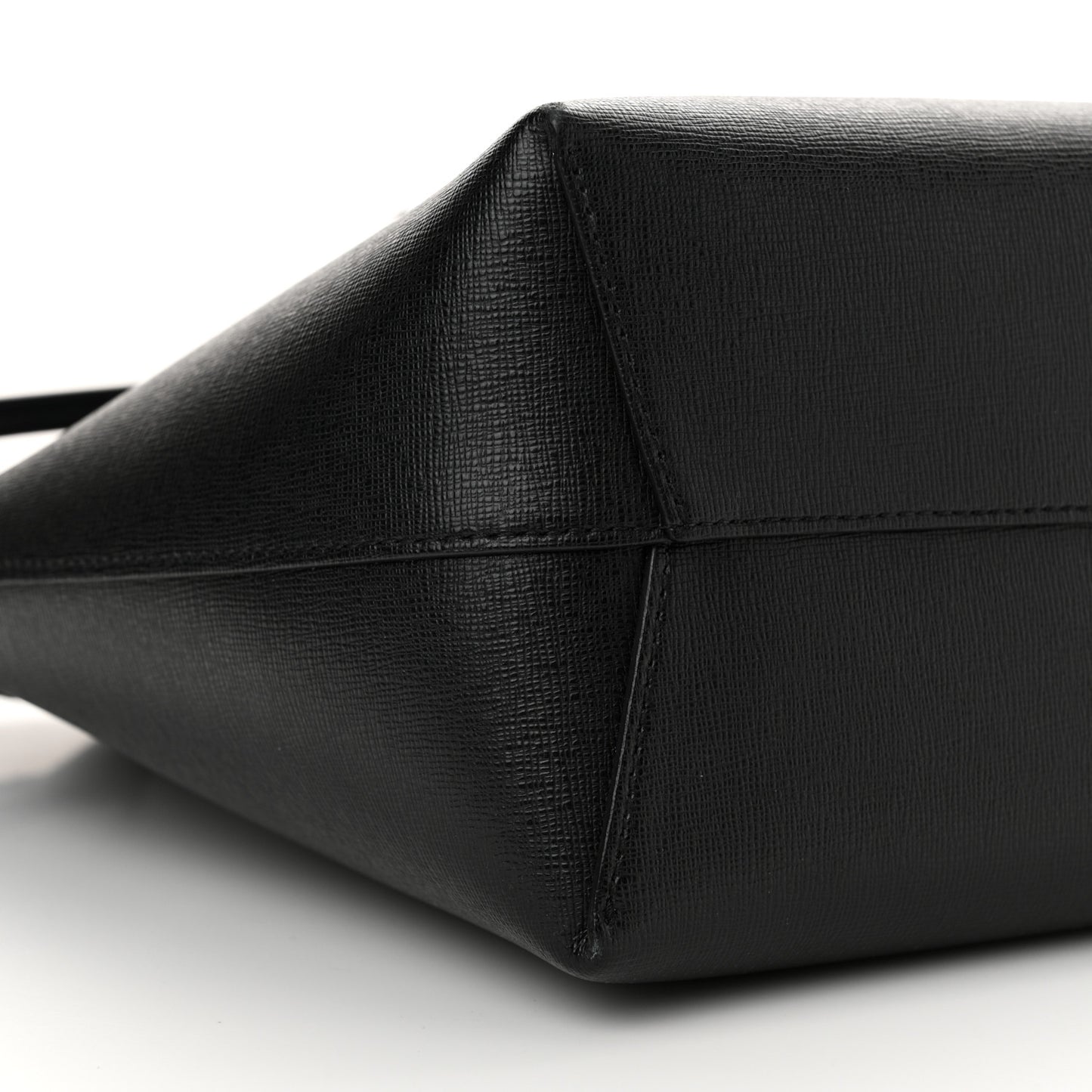 Calfskin Mini Bucket Bag Black Flamma