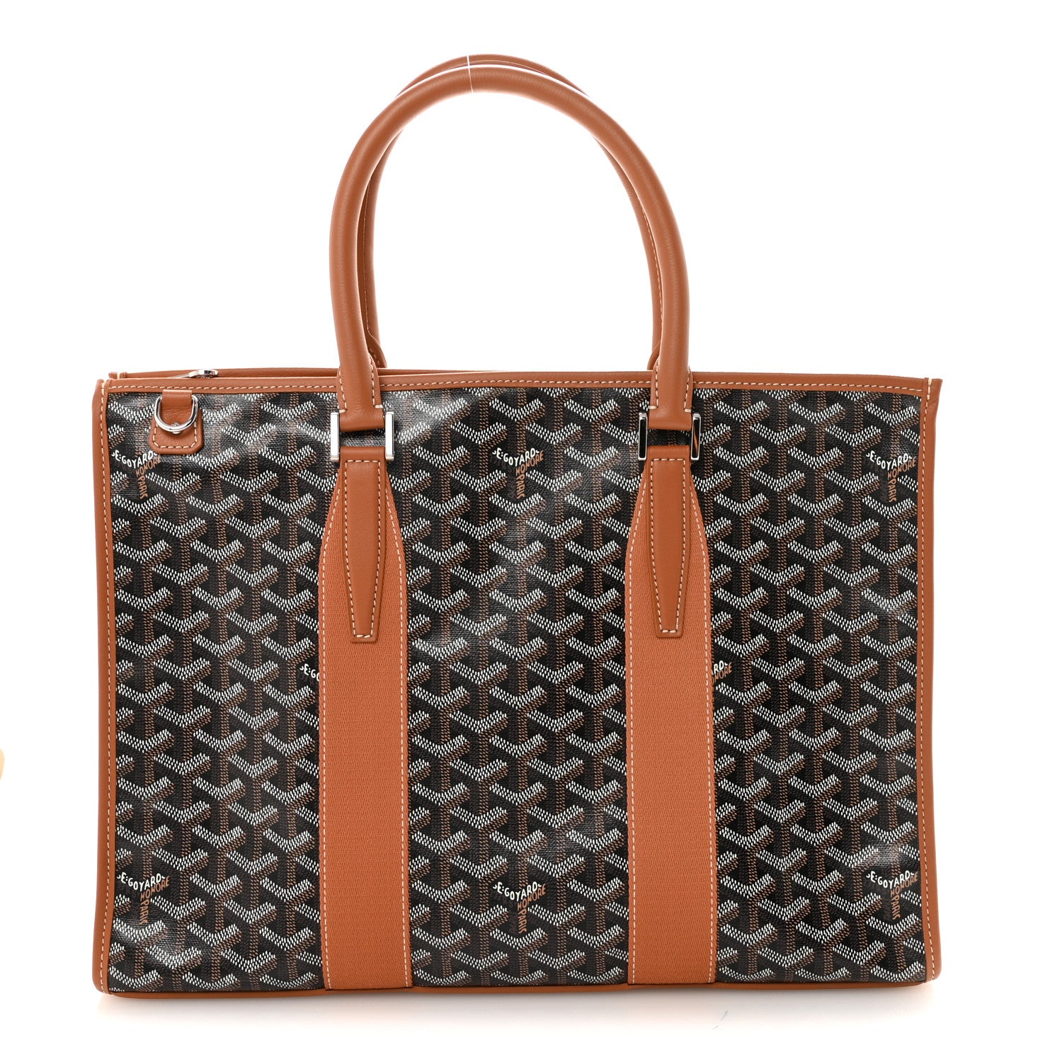Goyard Goyardine Calfskin Morvan Document Case Black Gold 1878880