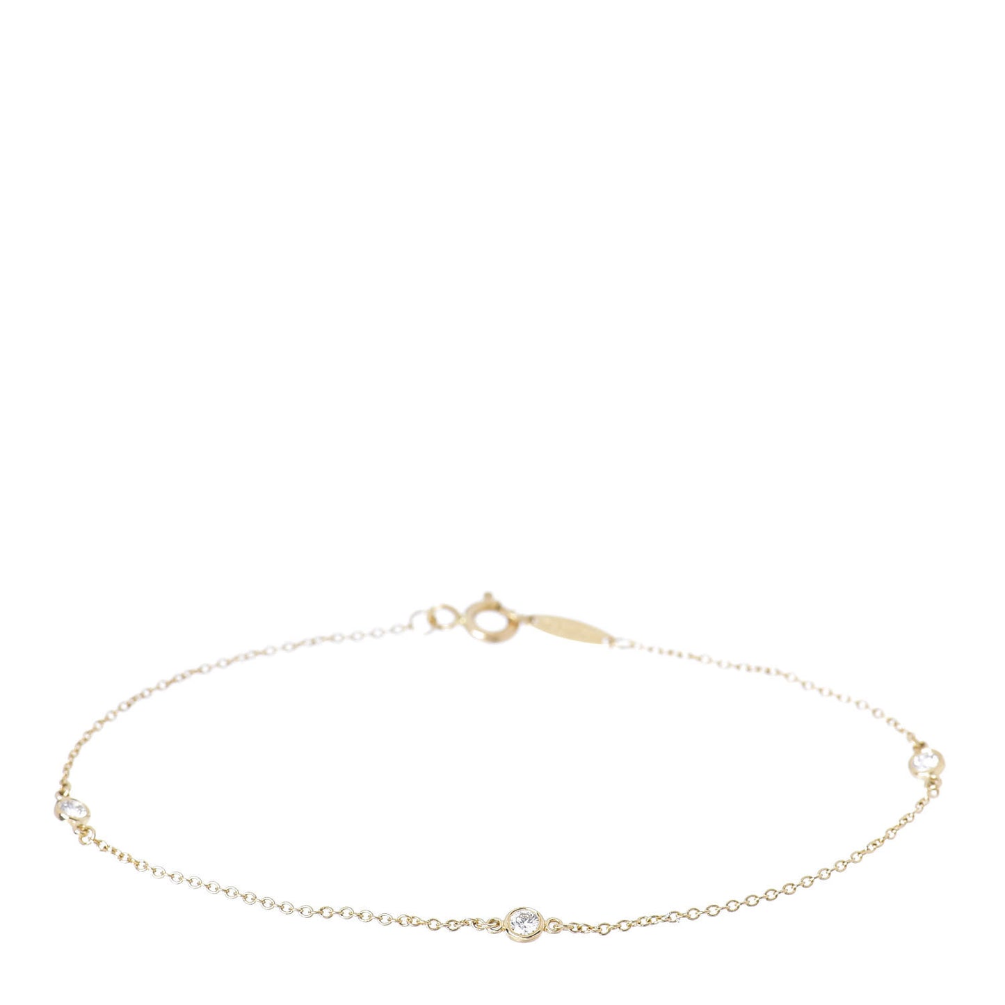 18K Yellow Gold Diamond .15ctw Elsa Peretti Diamonds by the Yard Station Bracelet
