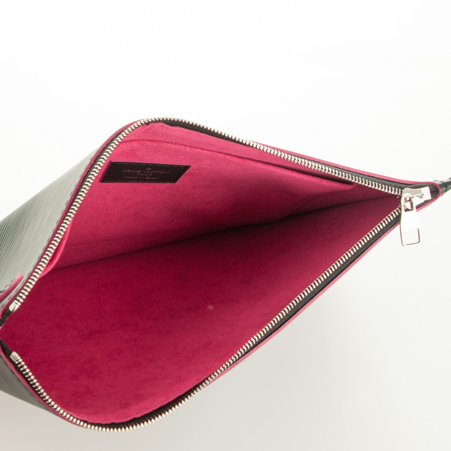 Epi Neverfull MM Black Hot Pink