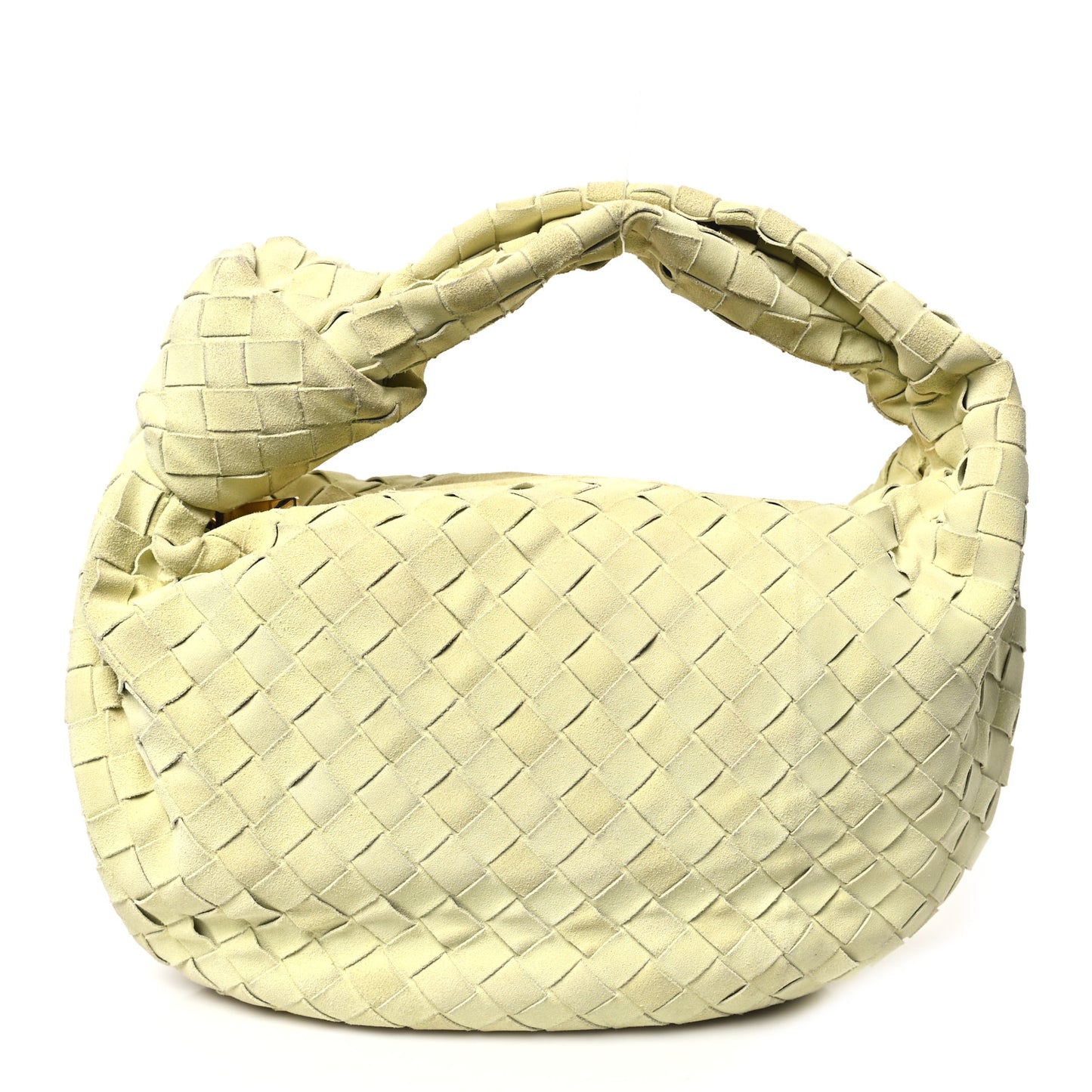 Suede Calfskin Intrecciato Teen Jodie Hobo Lemon Wash