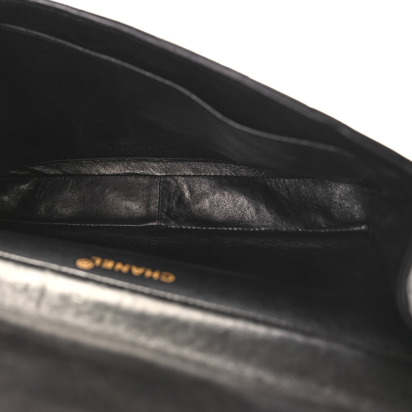 Lambskin Quilted Jumbo Double Sided Flap Black