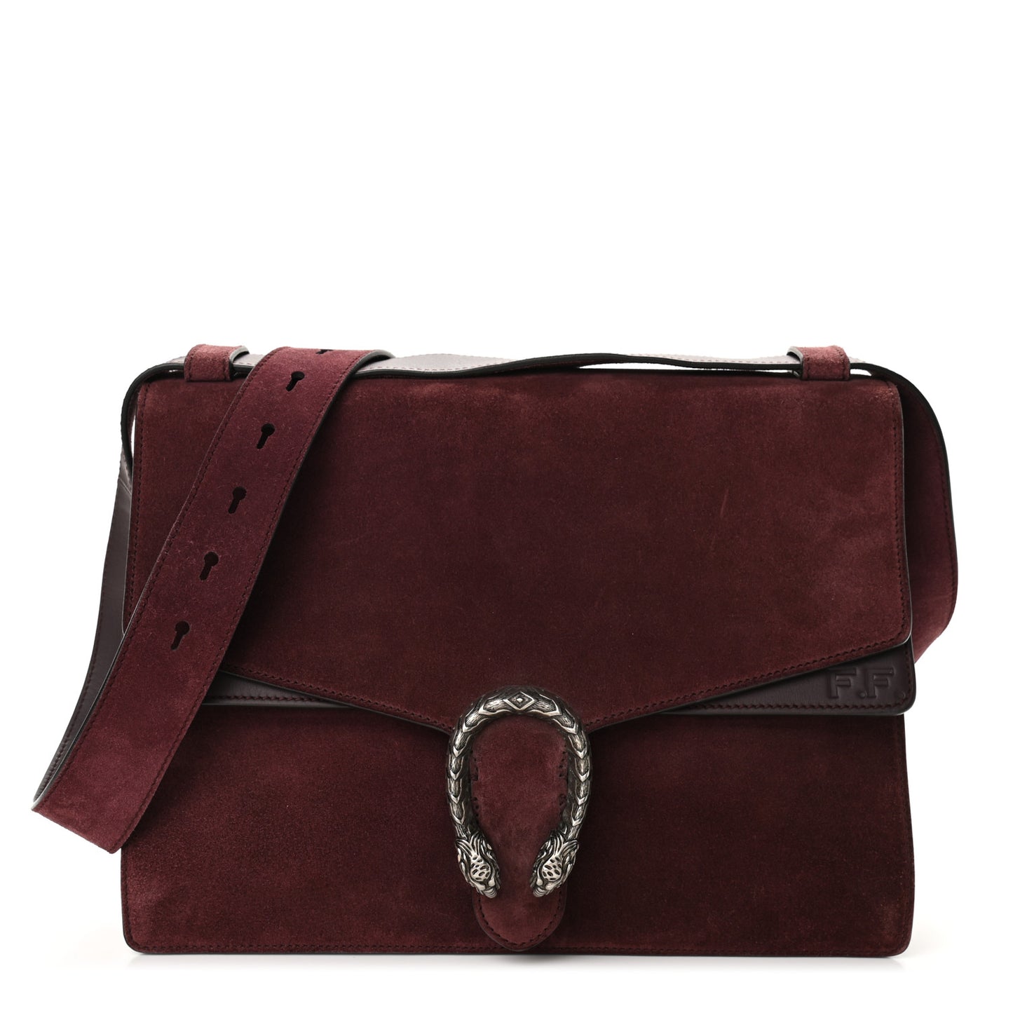Suede Medium Dionysus Messenger Bag Bordeaux