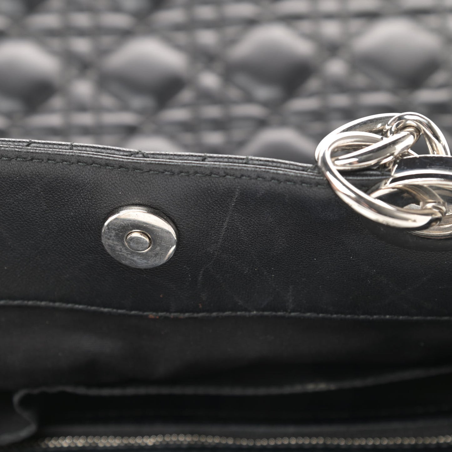 Lambskin Cannage Dior Soft Shopping Tote Black