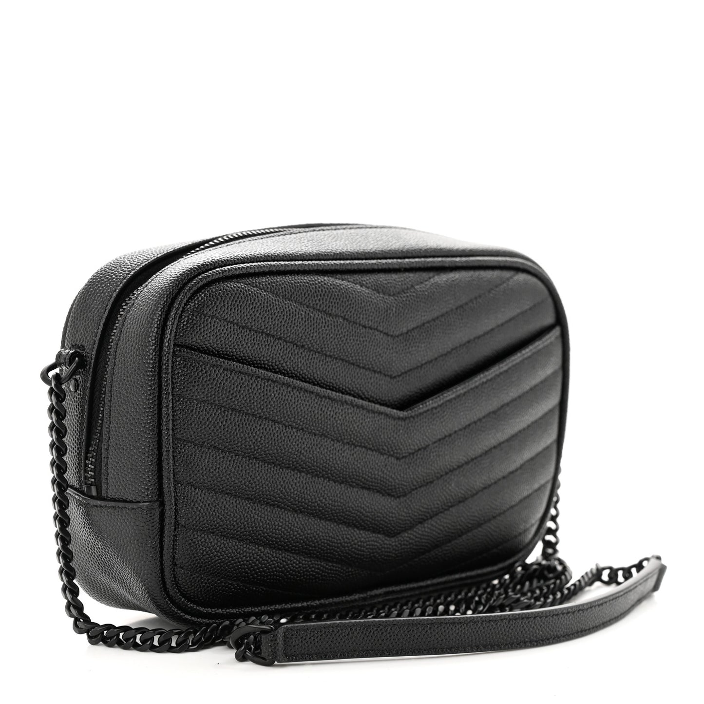 Grain De Poudre Matelasse Monochrome Monogram Mini Lou Camera Bag Black