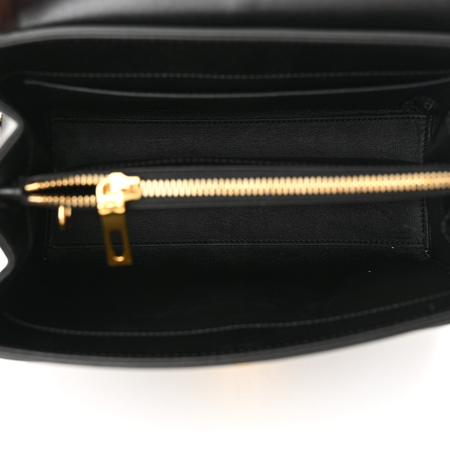 Satinated Calfskin Small 16 Top Handle Bag Black
