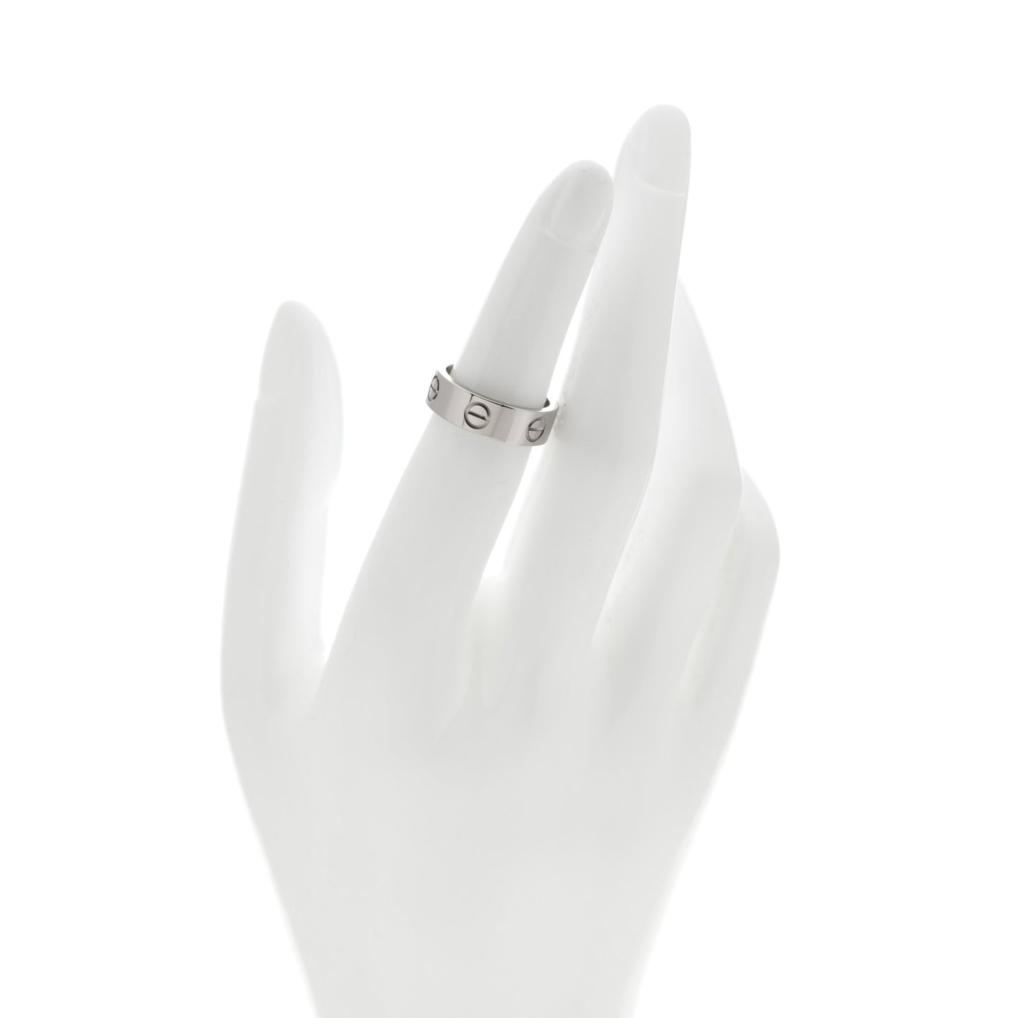 18K White Gold 5.5mm LOVE Ring 50 5.25