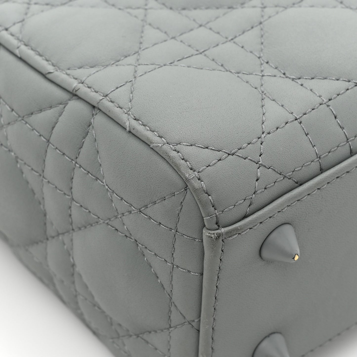 Ultra Matte Calfskin Cannage Small My ABCDior Lady Dior Gray
