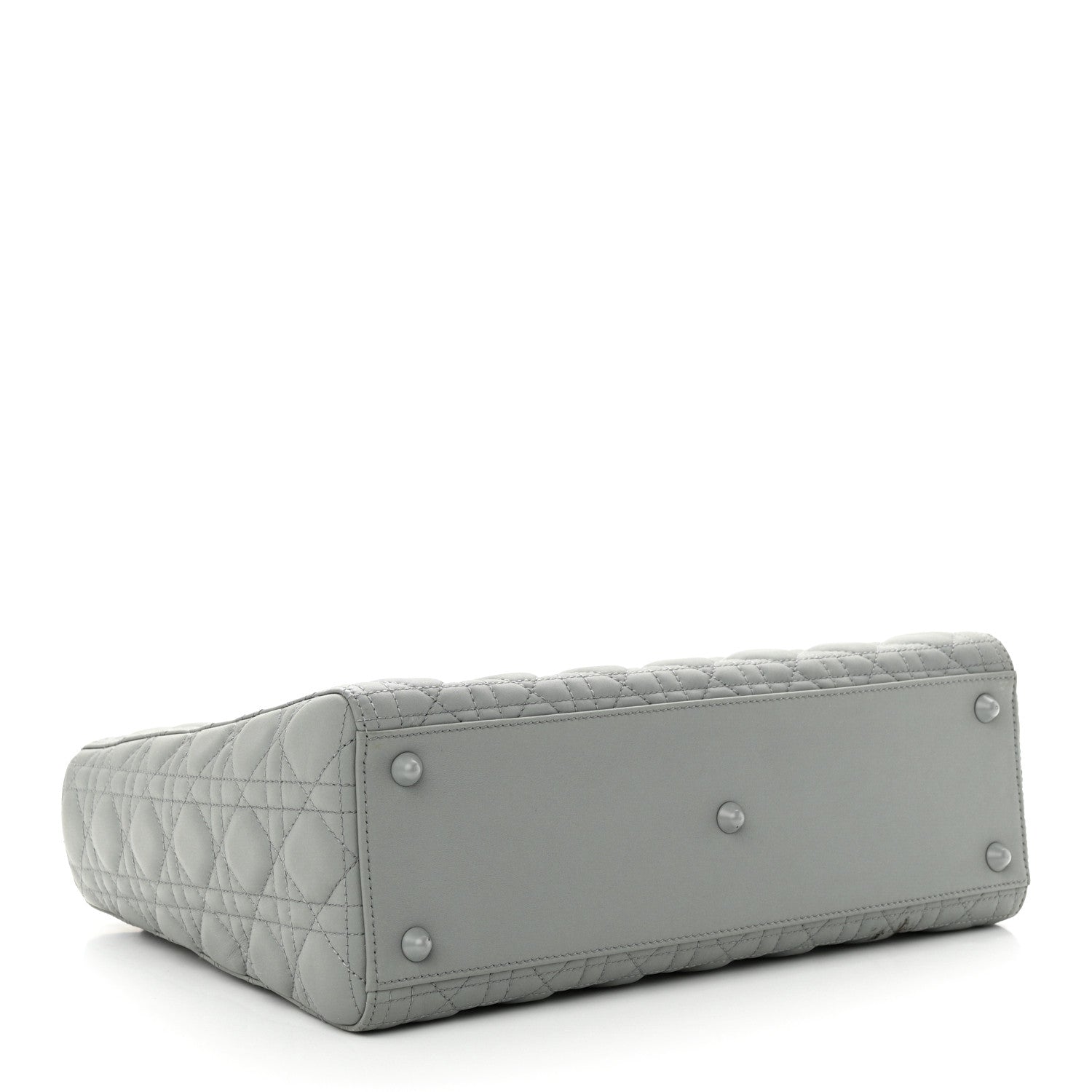 Christian Dior Ultra Matte Calfskin Cannage Large Lady Dior Grey Stone 4 of 10