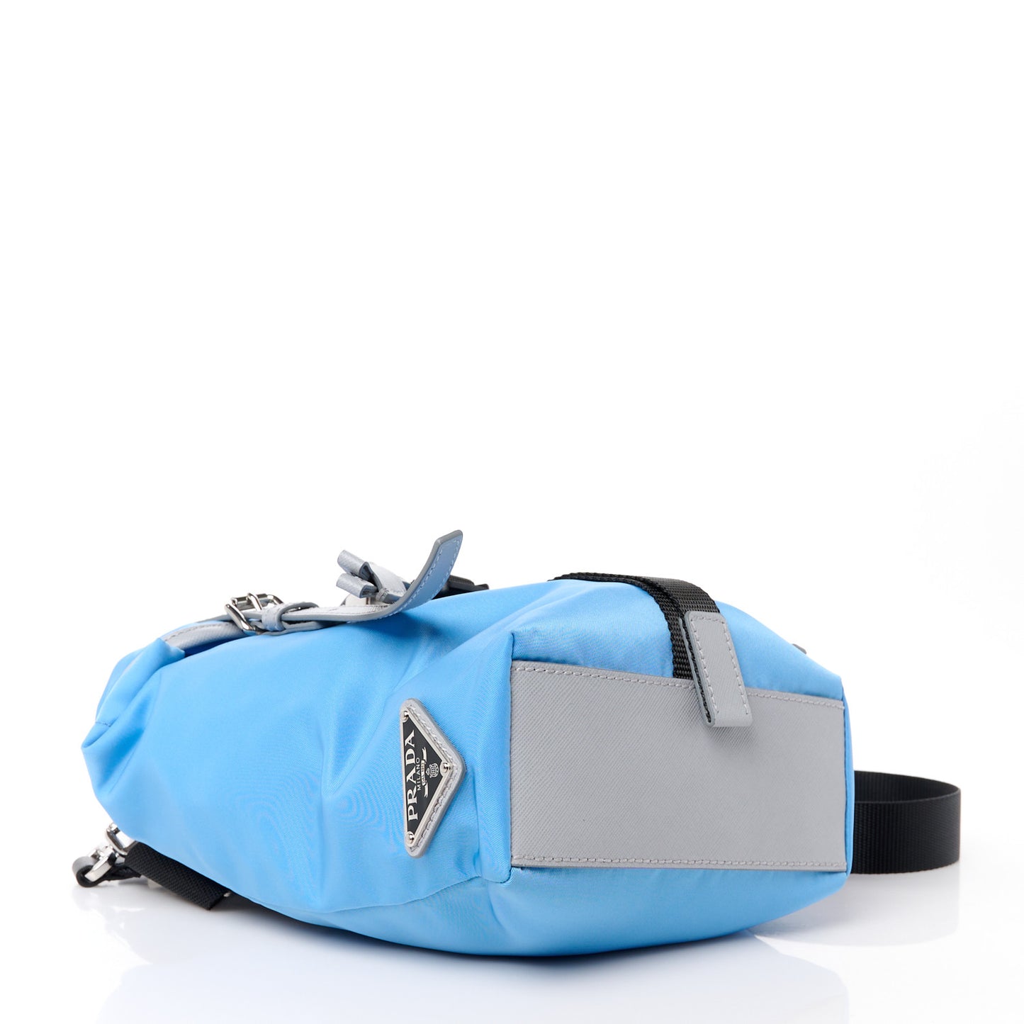 Tessuto Nylon Small Double Buckle Crossbody Pervinca