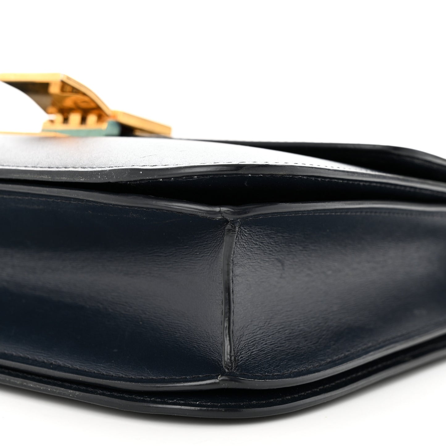 Box Calfskin Medium Classic Box Flap Bag Navy
