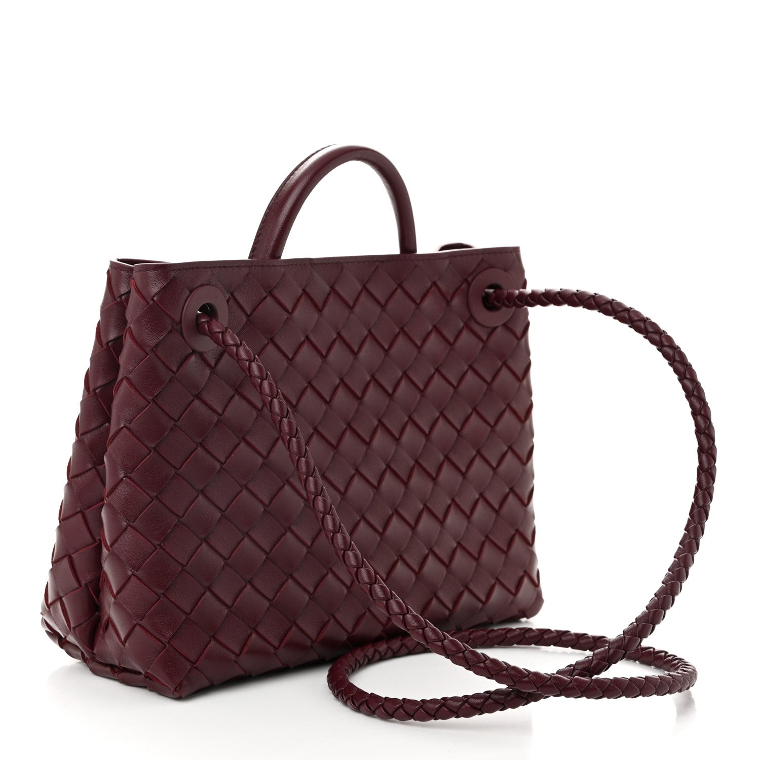 Bottega Veneta Nappa Intrecciato Small Andiamo Shoulder Bag Barolo 3 of 9