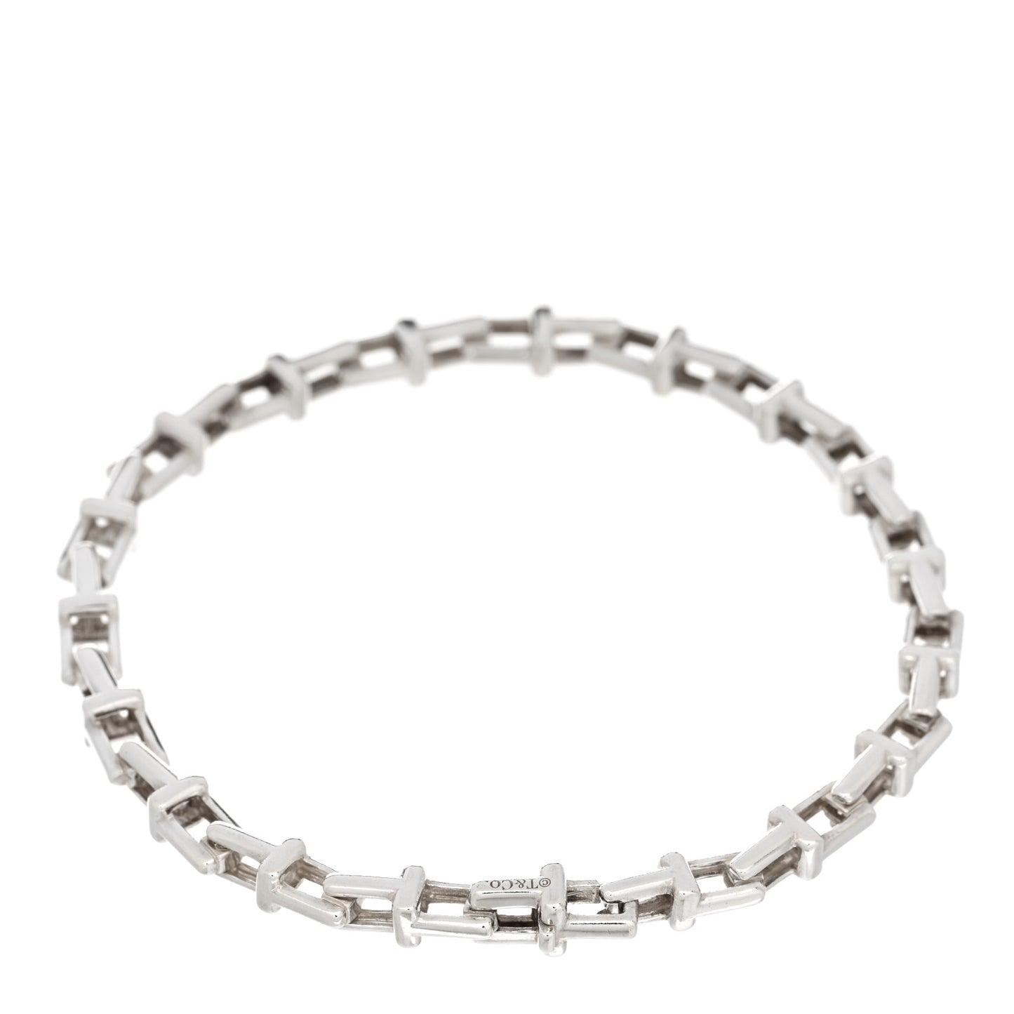 Sterling Silver Narrow T Chain Bracelet