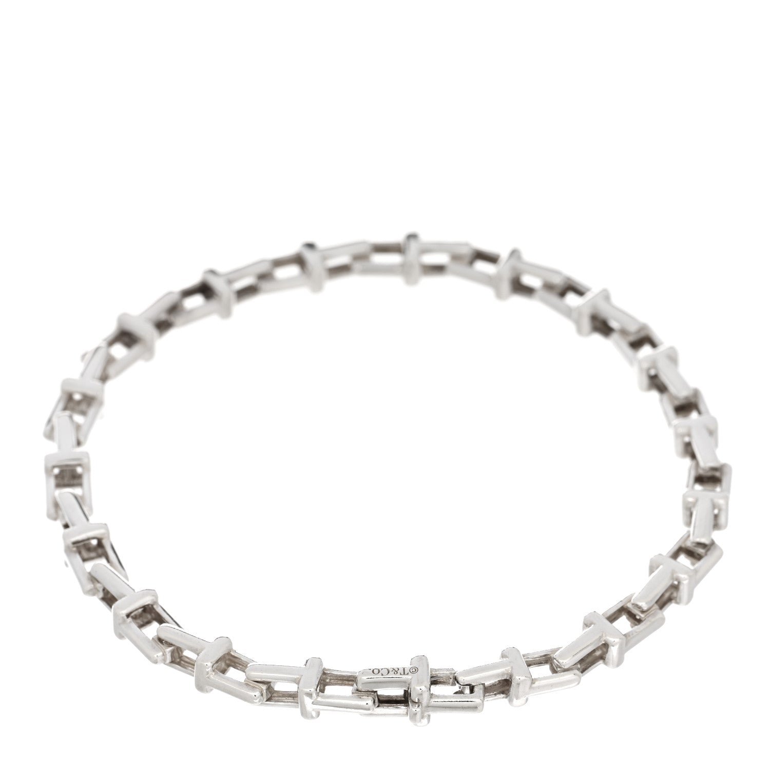 Tiffany Sterling Silver Narrow T Chain Bracelet 2 of 3