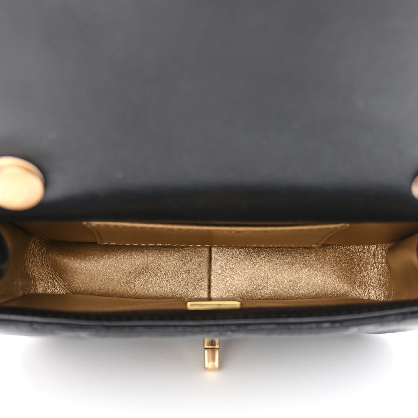 Lambskin Pearl Quilted Mini Flap Black
