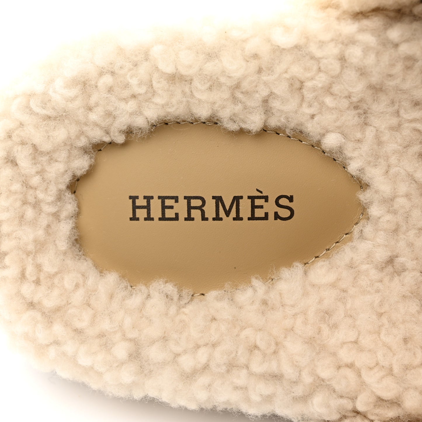 Suede Goatskin Woolskin Womens Chypre Sandals 35.5 Beige Albatre Ecru