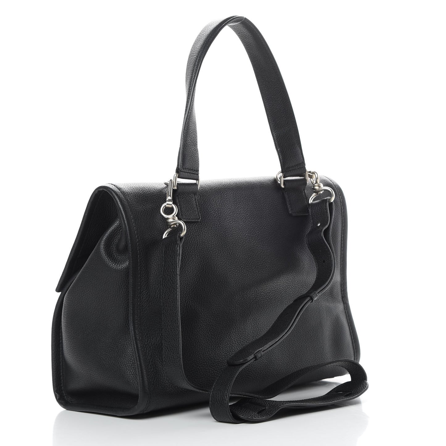 Veau Grana Medium Tool Satchel Black
