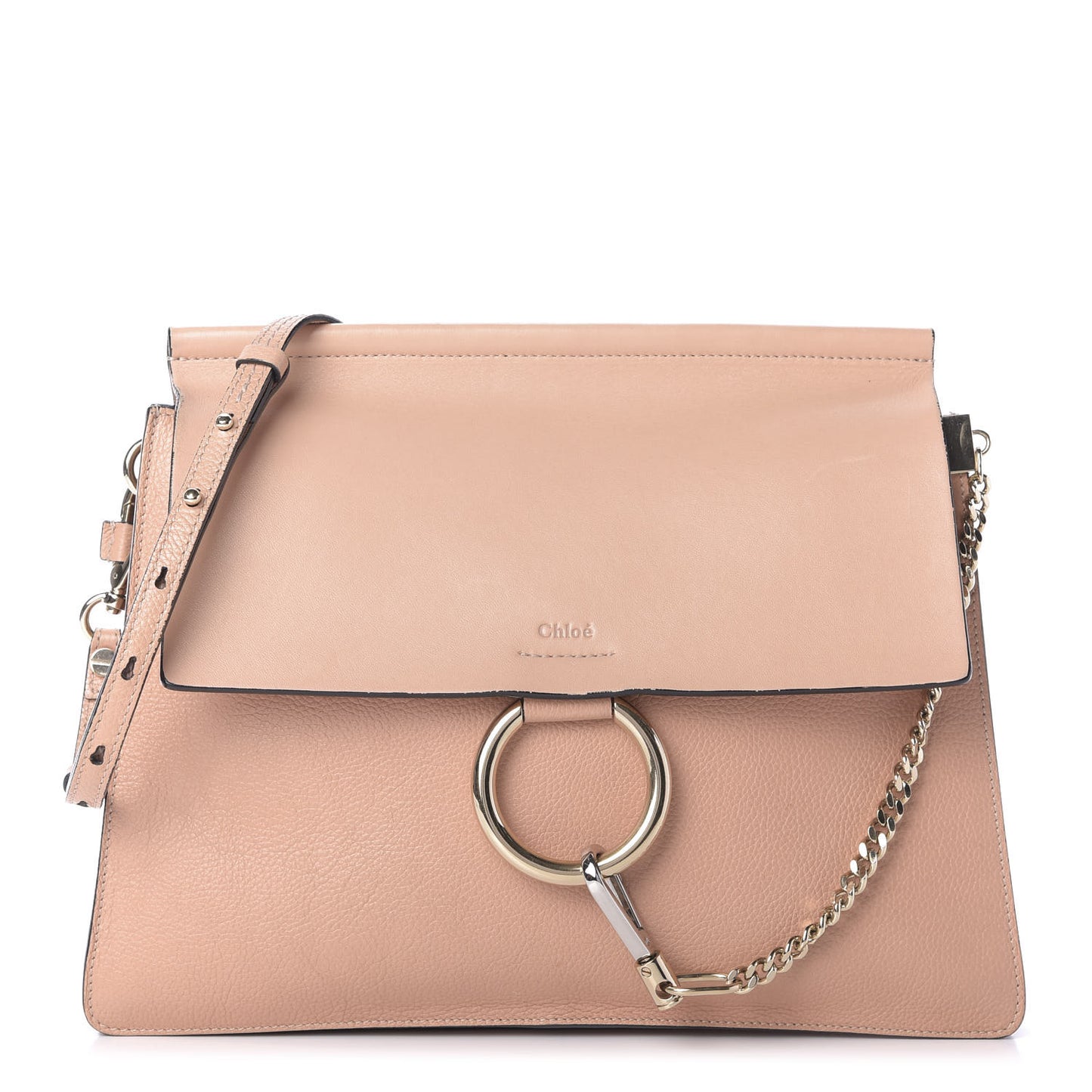 Calfskin Medium Faye Shoulder Bag Biscotti Beige