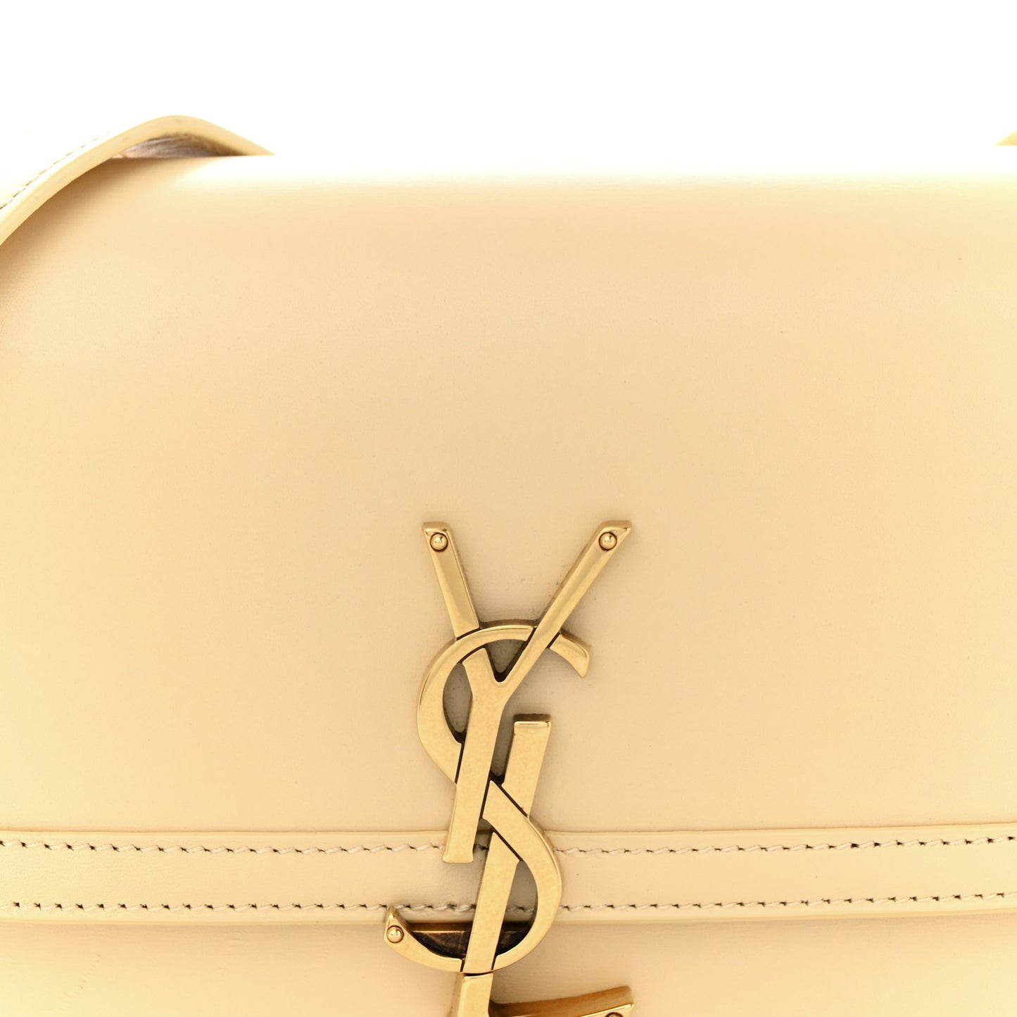 Smooth Calfskin Small Solferino Satchel Ivory Natural