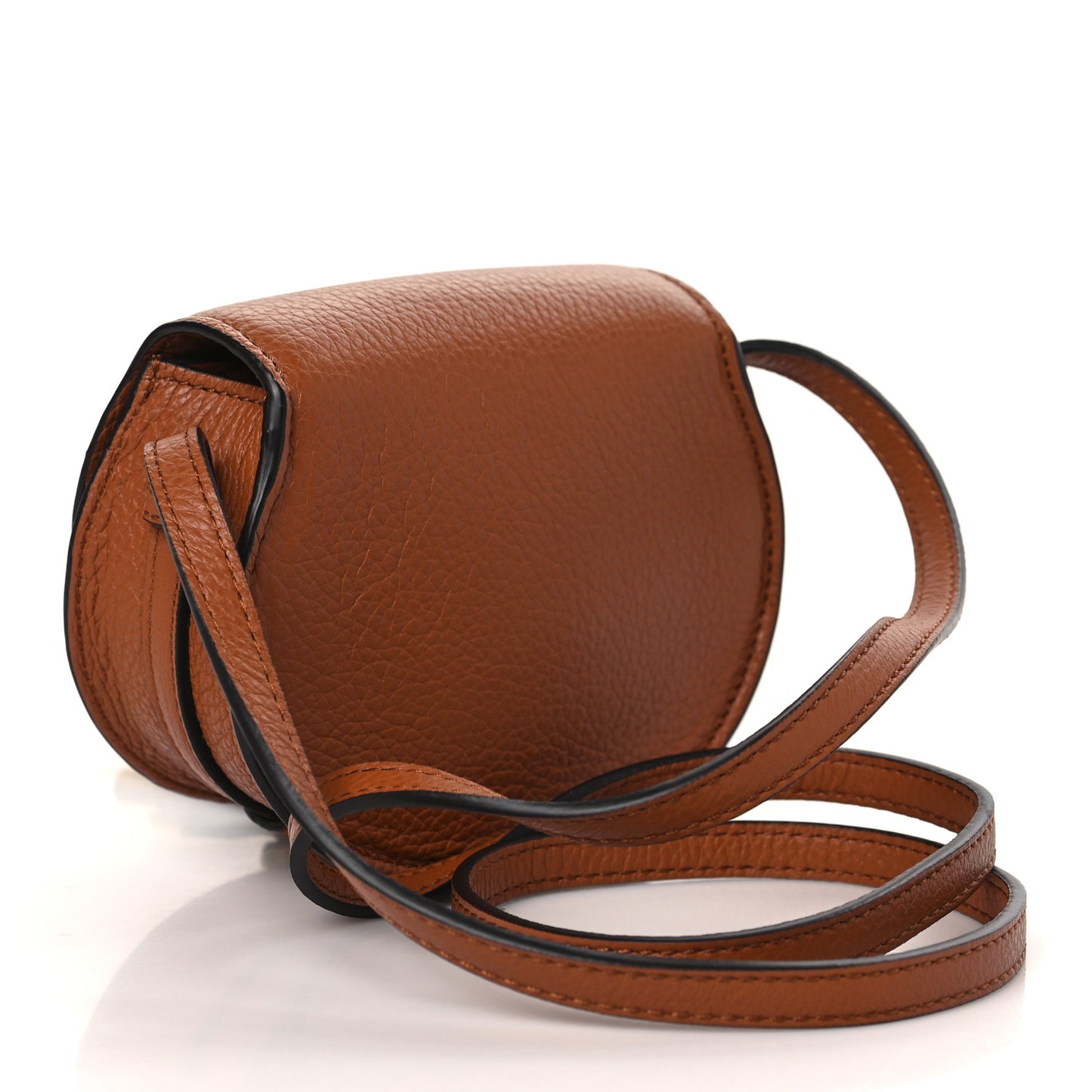 Calfskin Nano Marcie Saddle Bag Tan