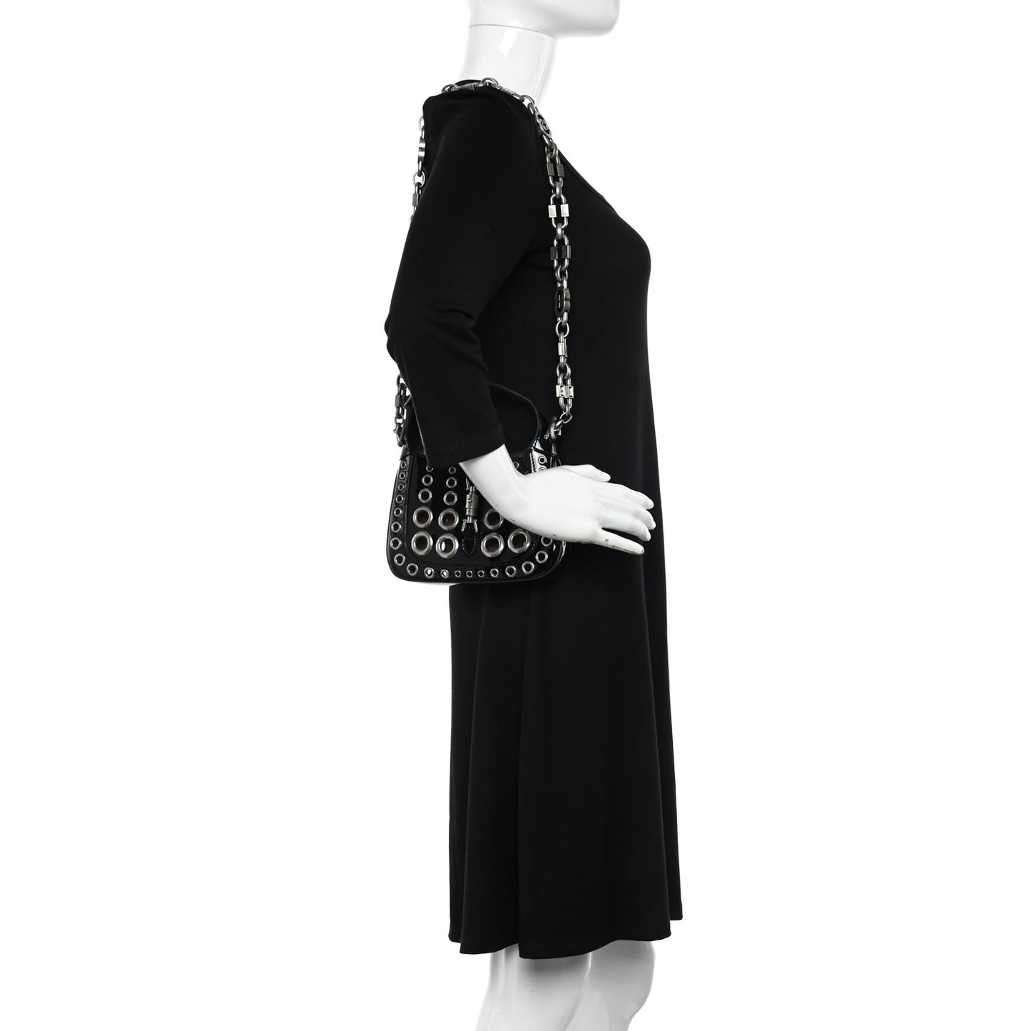 Patent Ha Ha Ha Mini Jackie 1961 Eyelet Hobo Black