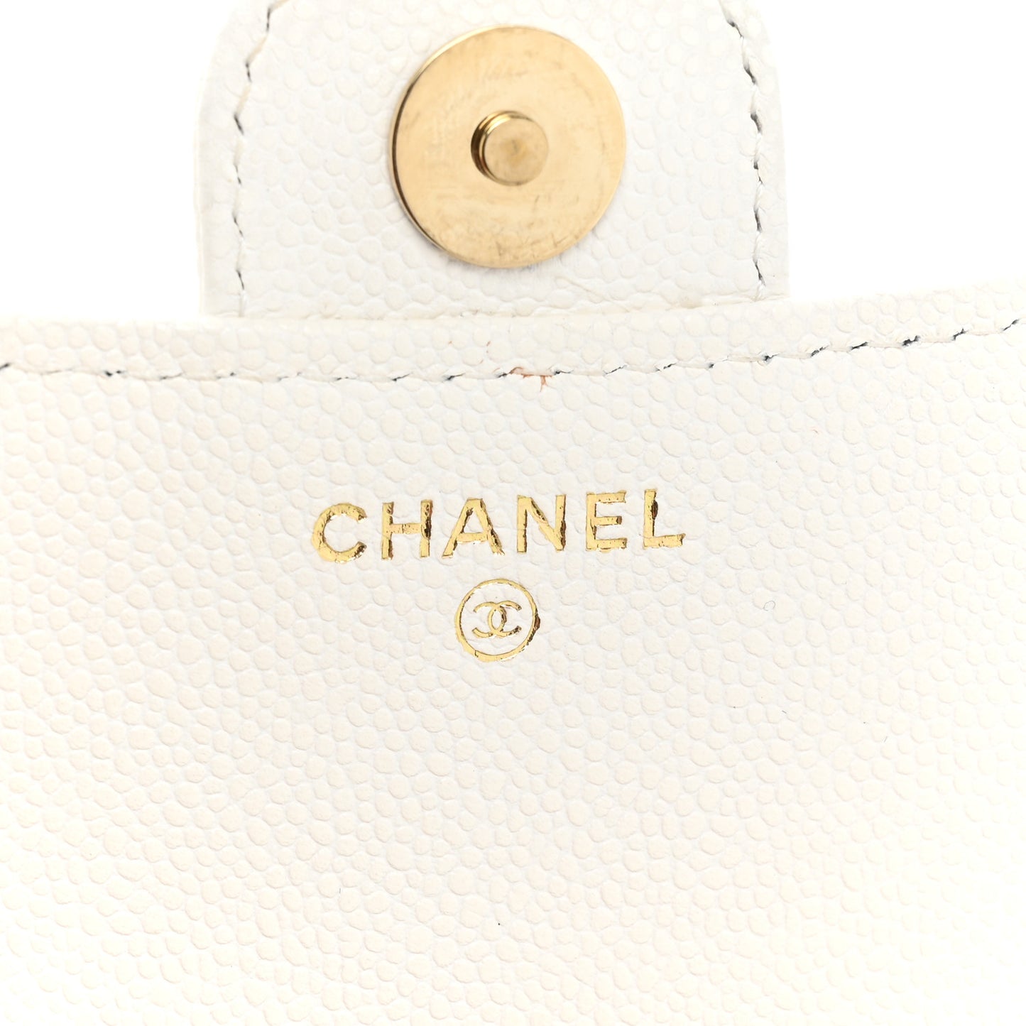 Lambskin Quilted Flap Phone Holder With Chain White