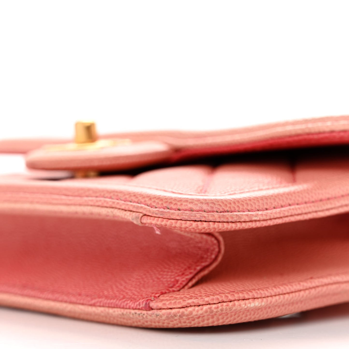 Caviar Quilted Sunset On The Sea Waist Bag Coral