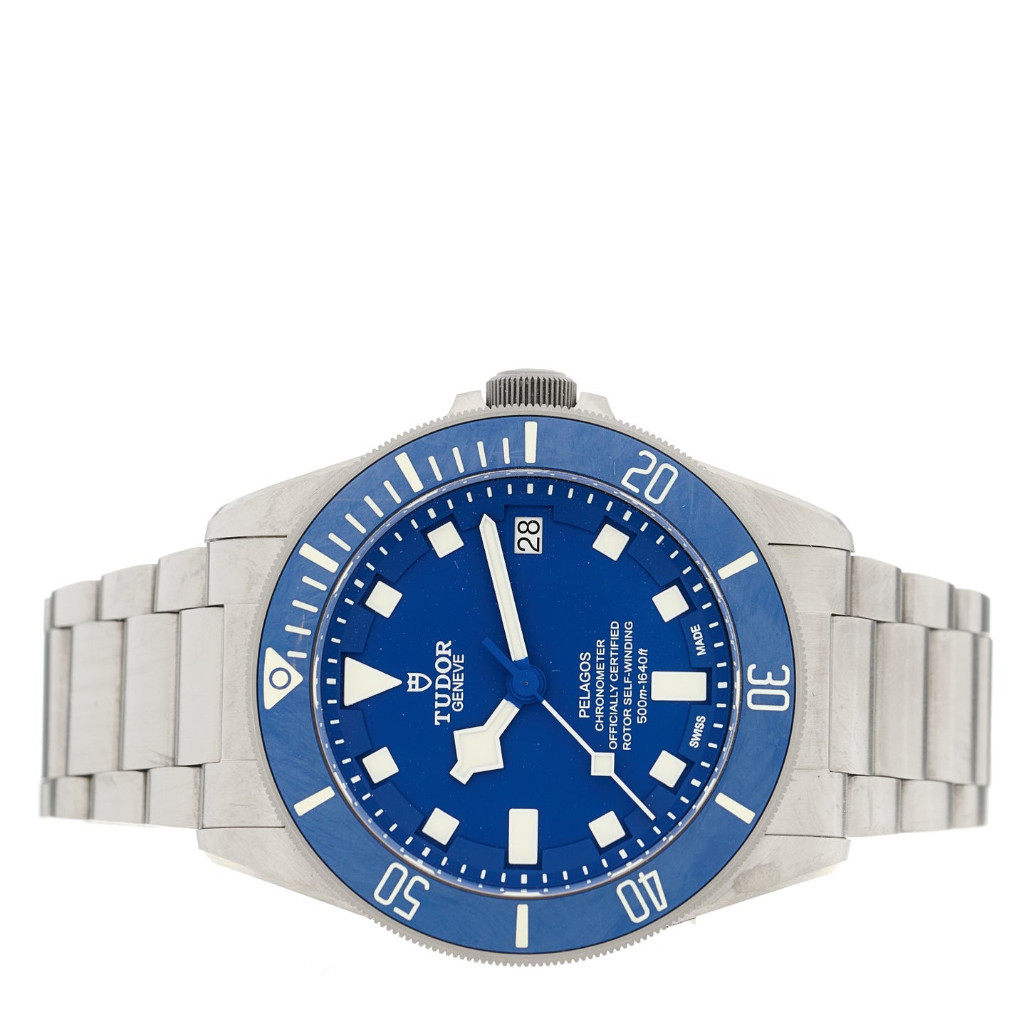 Titanium 42mm Pelagos Automatic Watch Blue 25600TB