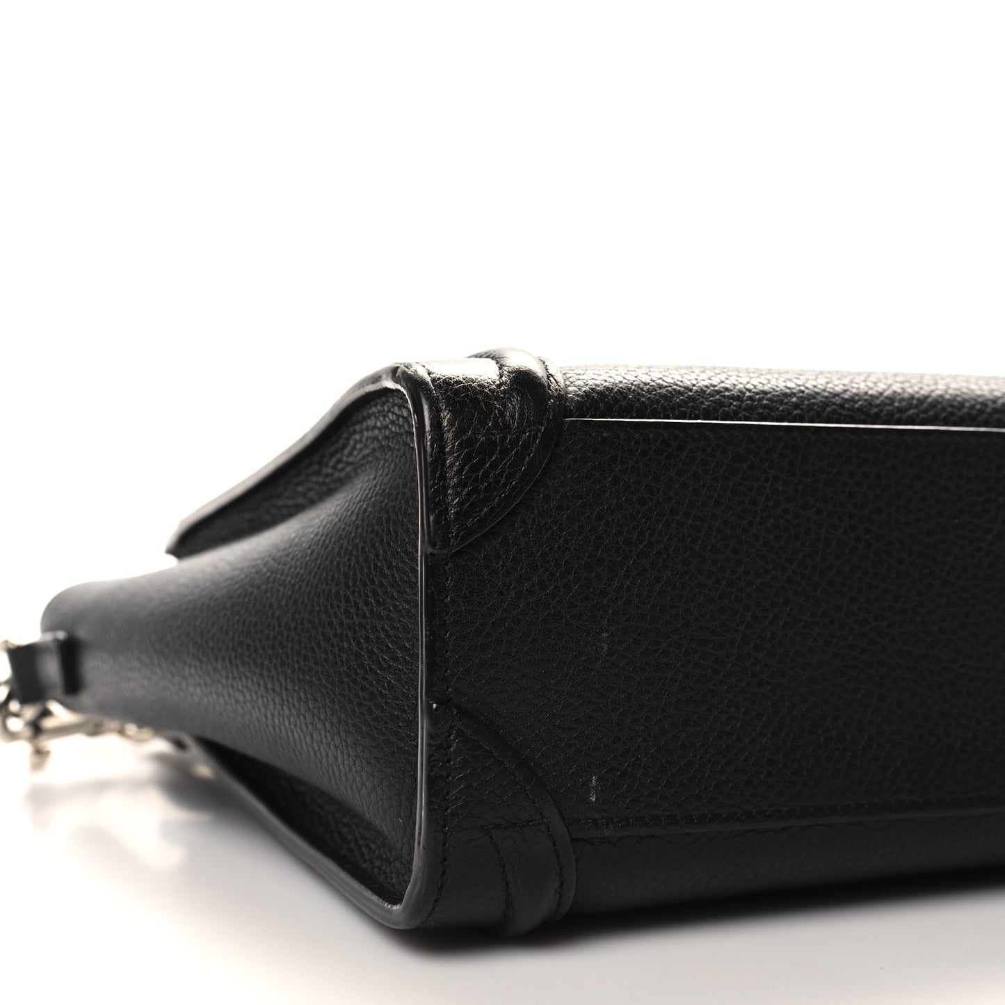 Drummed Calfskin Nano Luggage Black