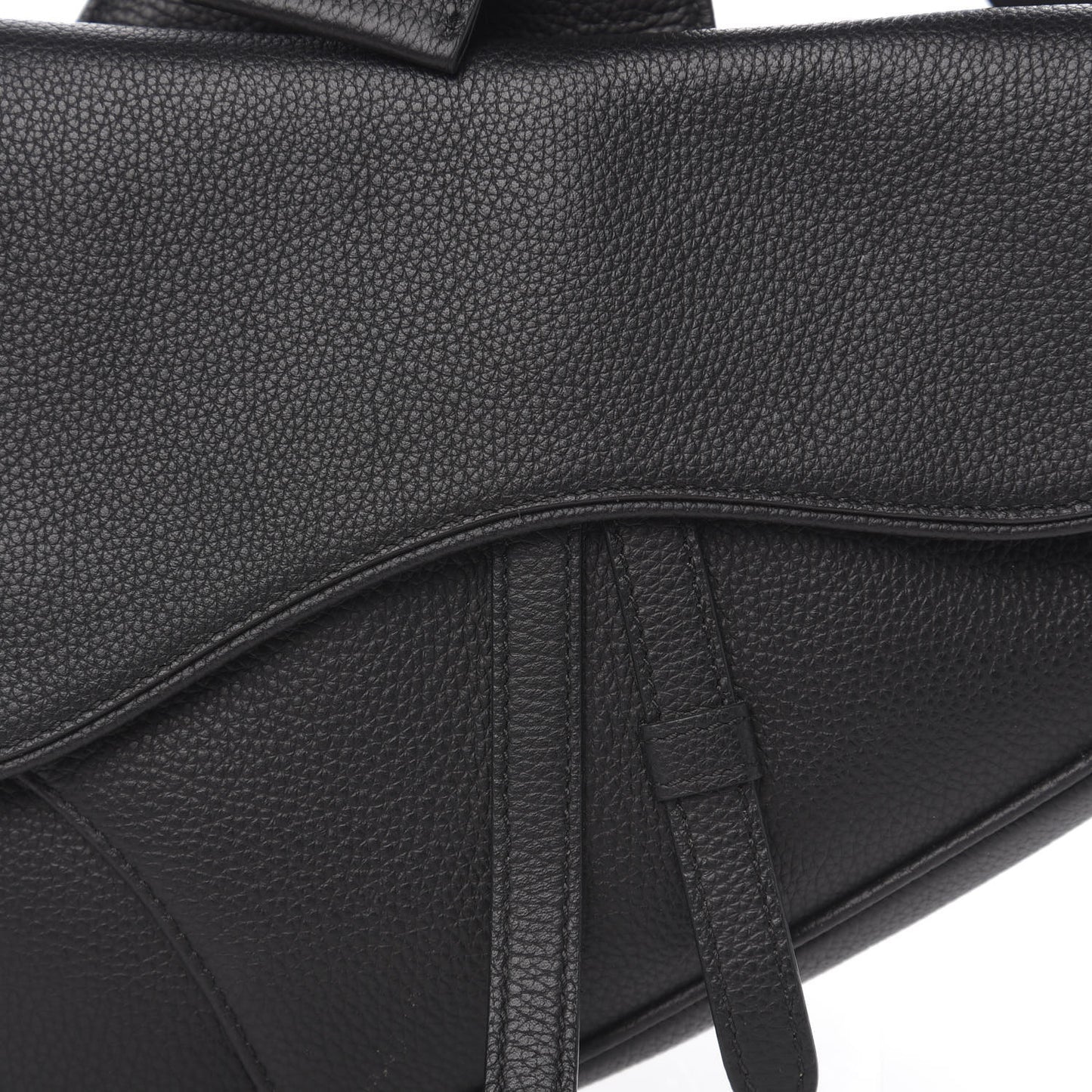 Calfskin Mens Saddle Bag Black