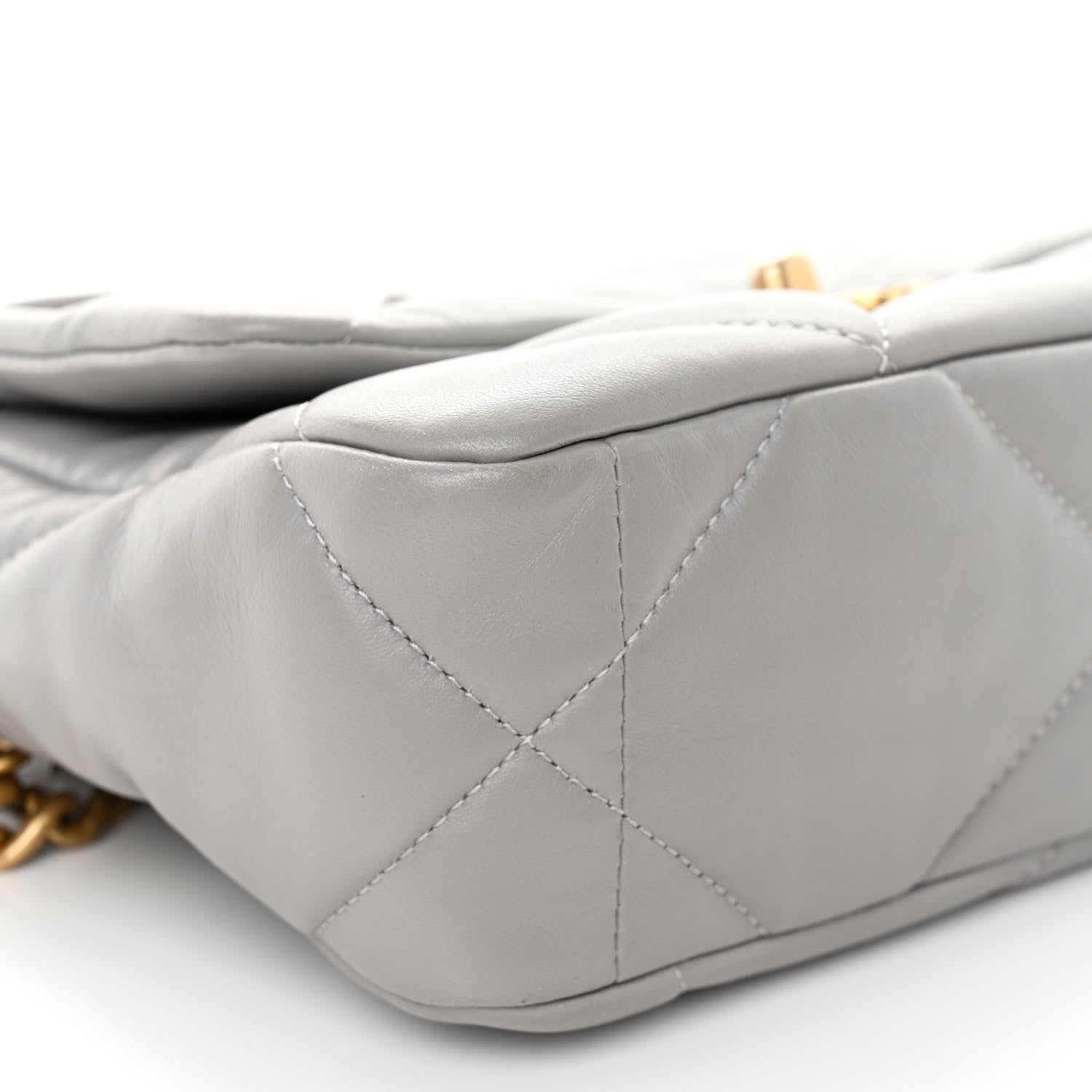 Chanel Lambskin Quilted Medium Chanel 19 Flap Grey 9 of 10