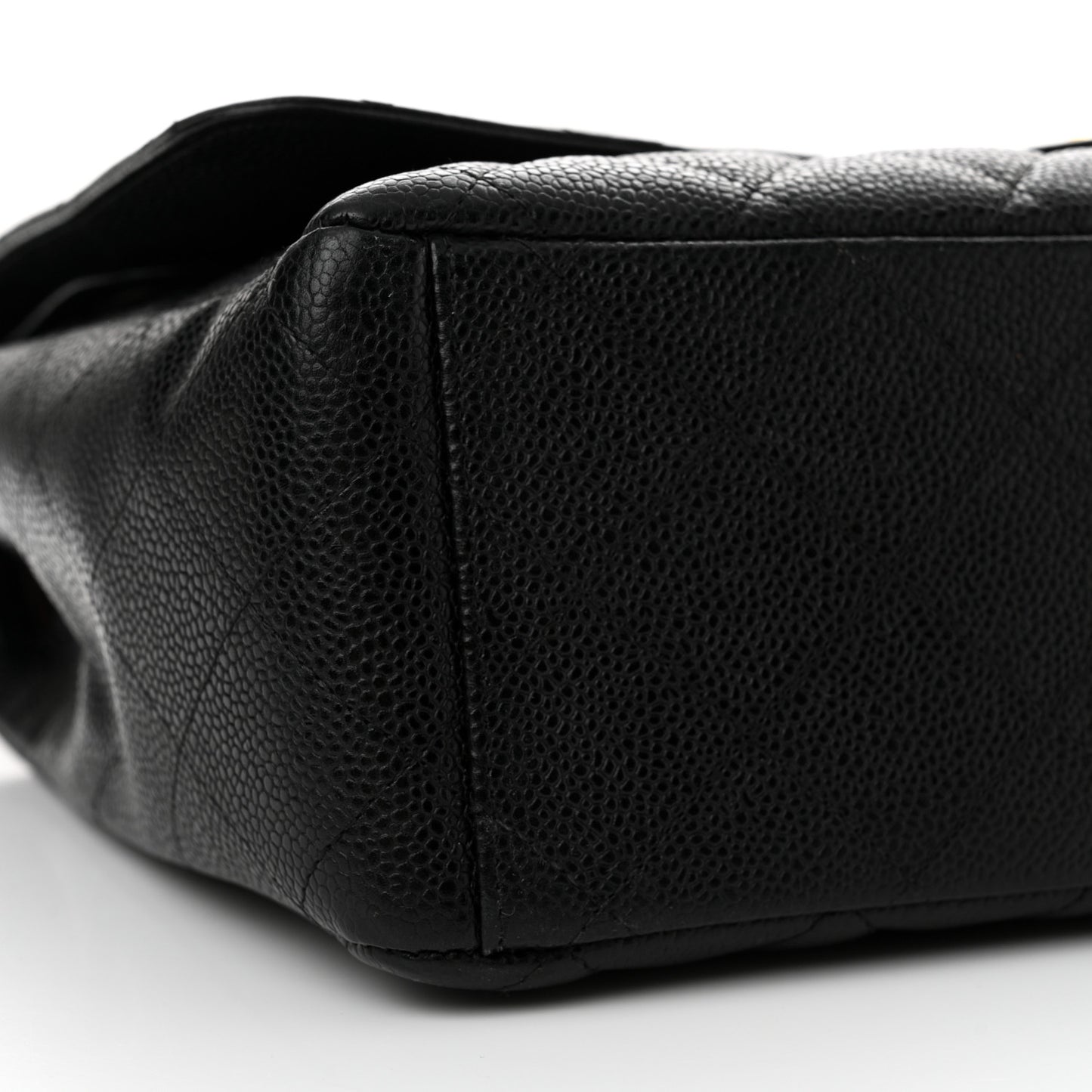 Caviar Quilted Maxi Double Flap Black