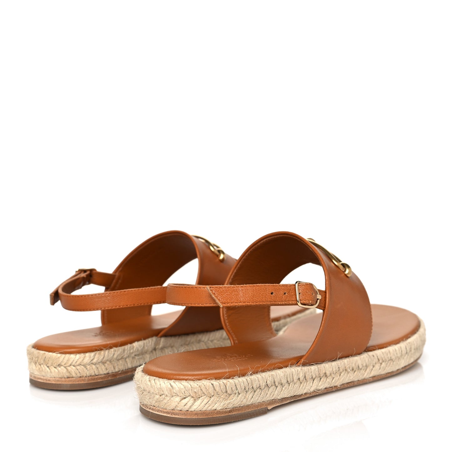 Goatskin Eloise Espadrille Sandals 37 Beige Doré