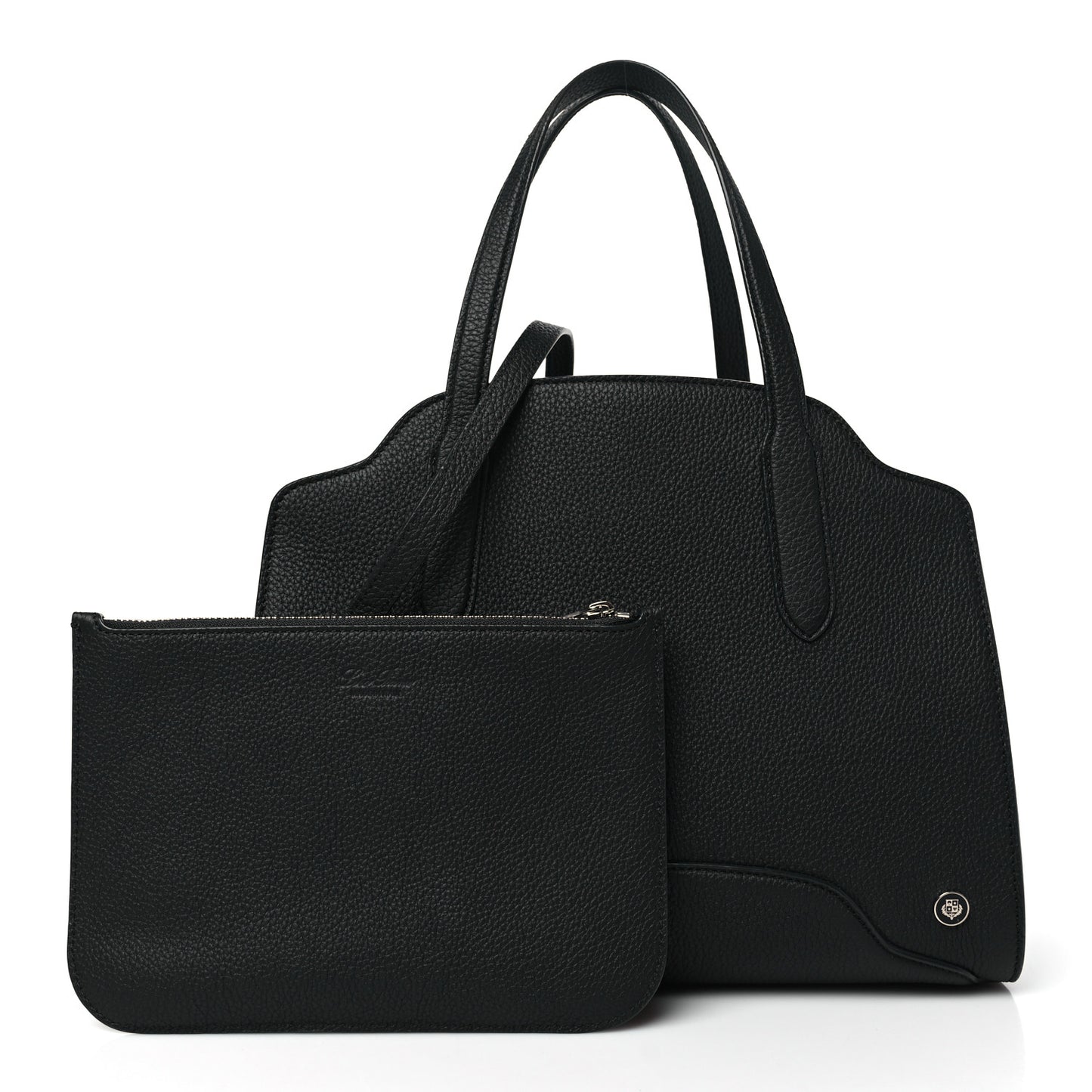 Grained Calfskin Medium Sesia Black