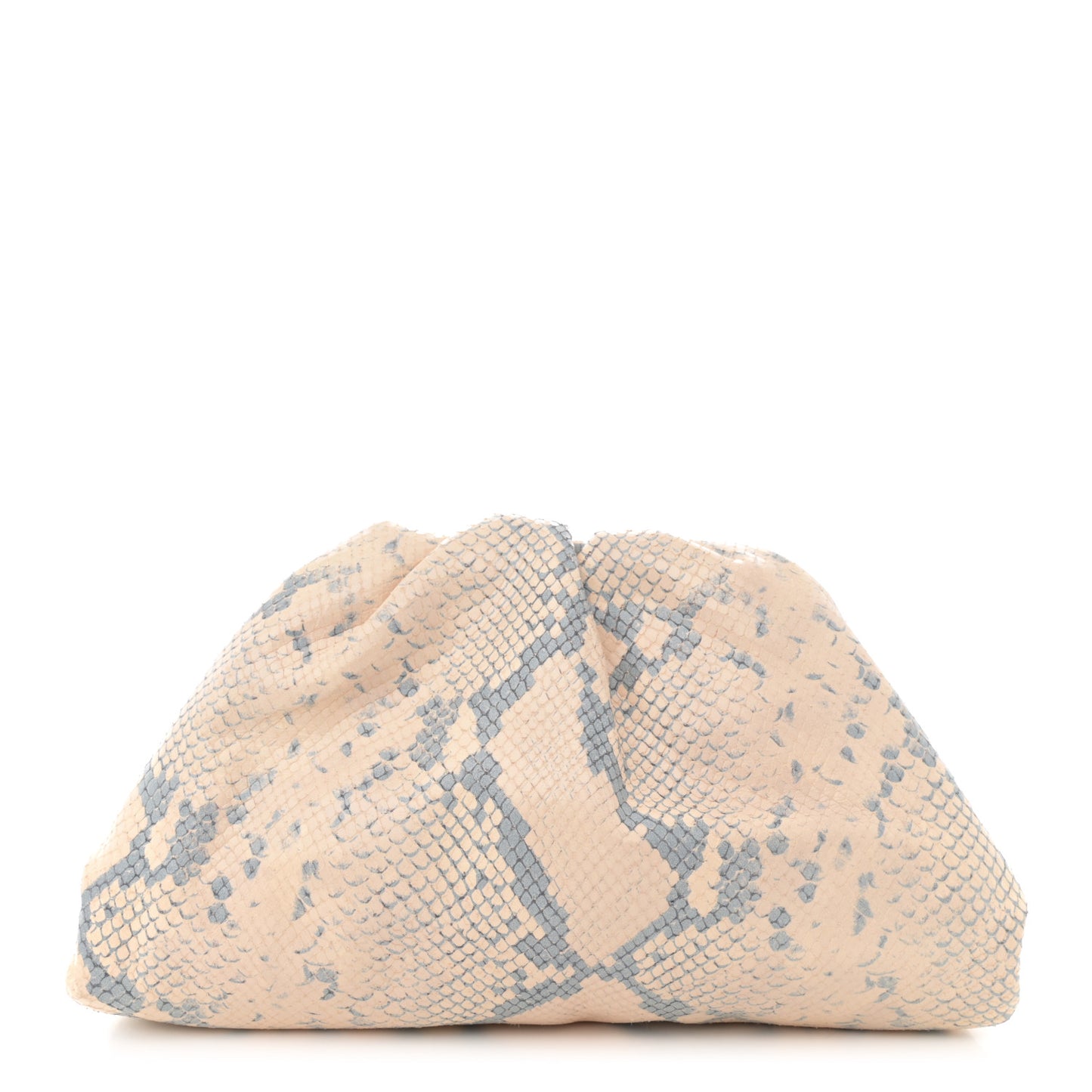 Goatskin Python Embossed Teen Pouch Cantaloupe