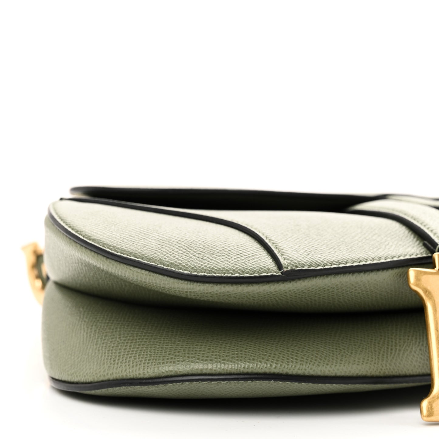 Grained Calfskin Saddle Bag Sage