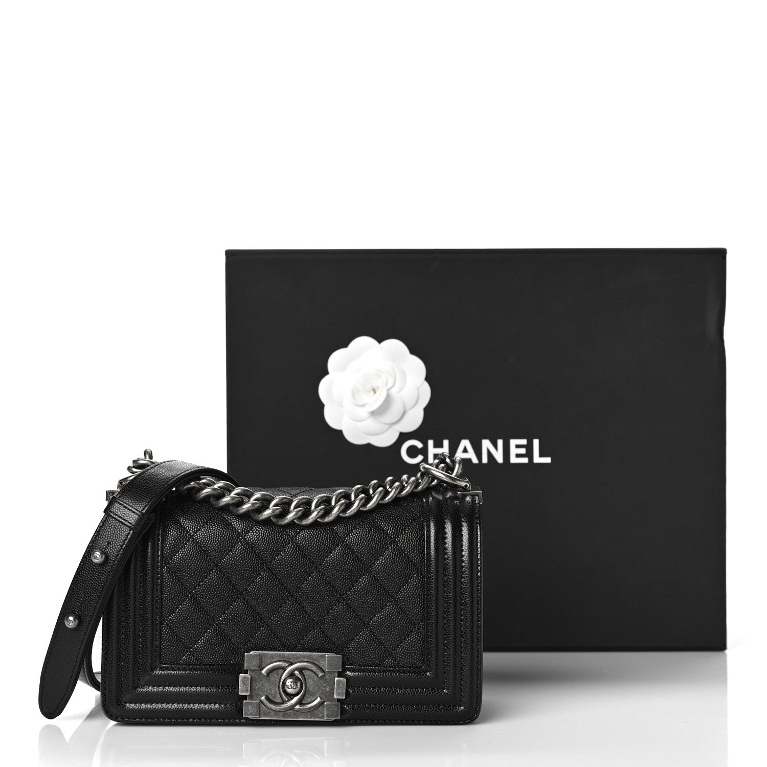 Chanel Caviar Quilted Small Boy Flap Black 11 of 11