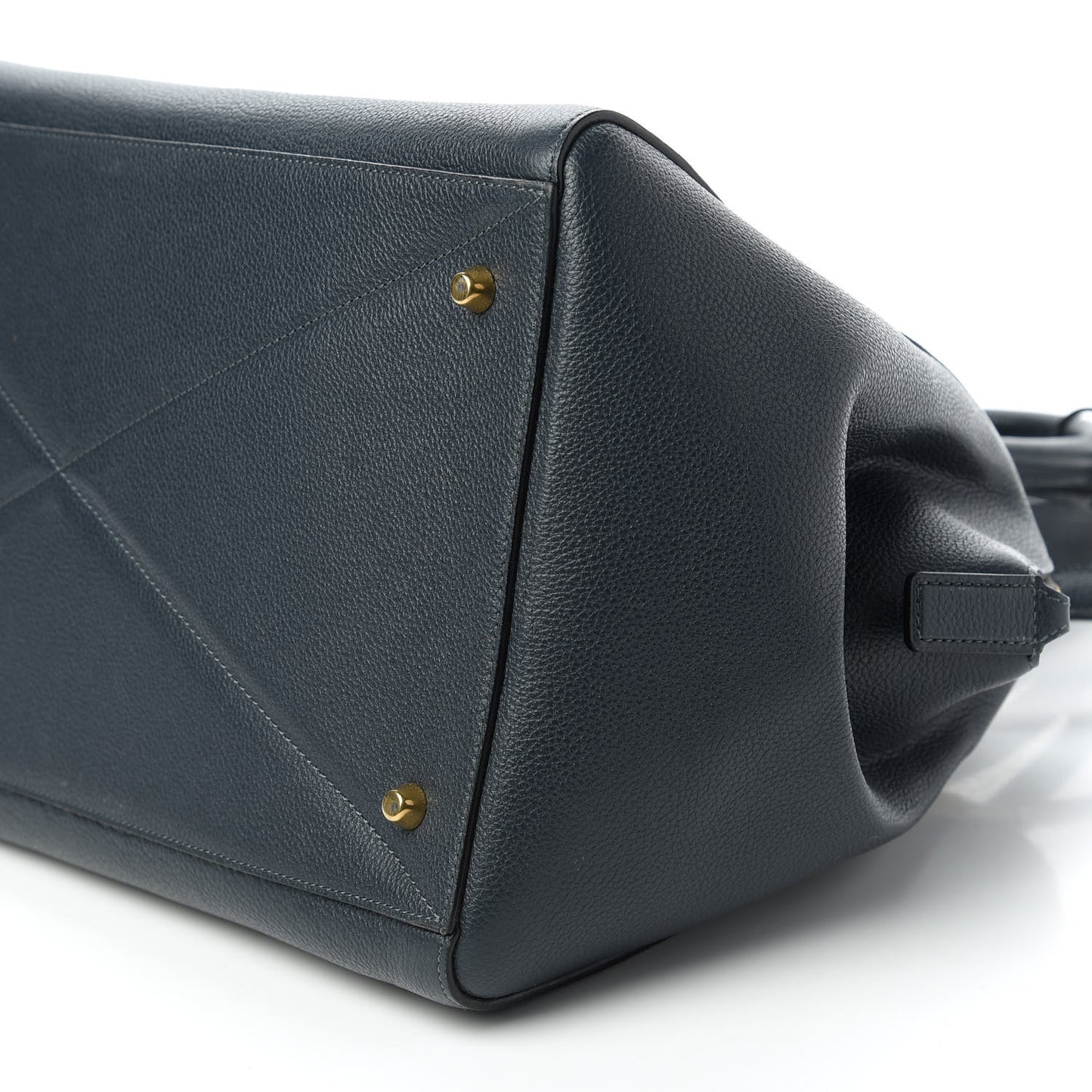 Textured Calfskin Medium Incognito Satchel Navy
