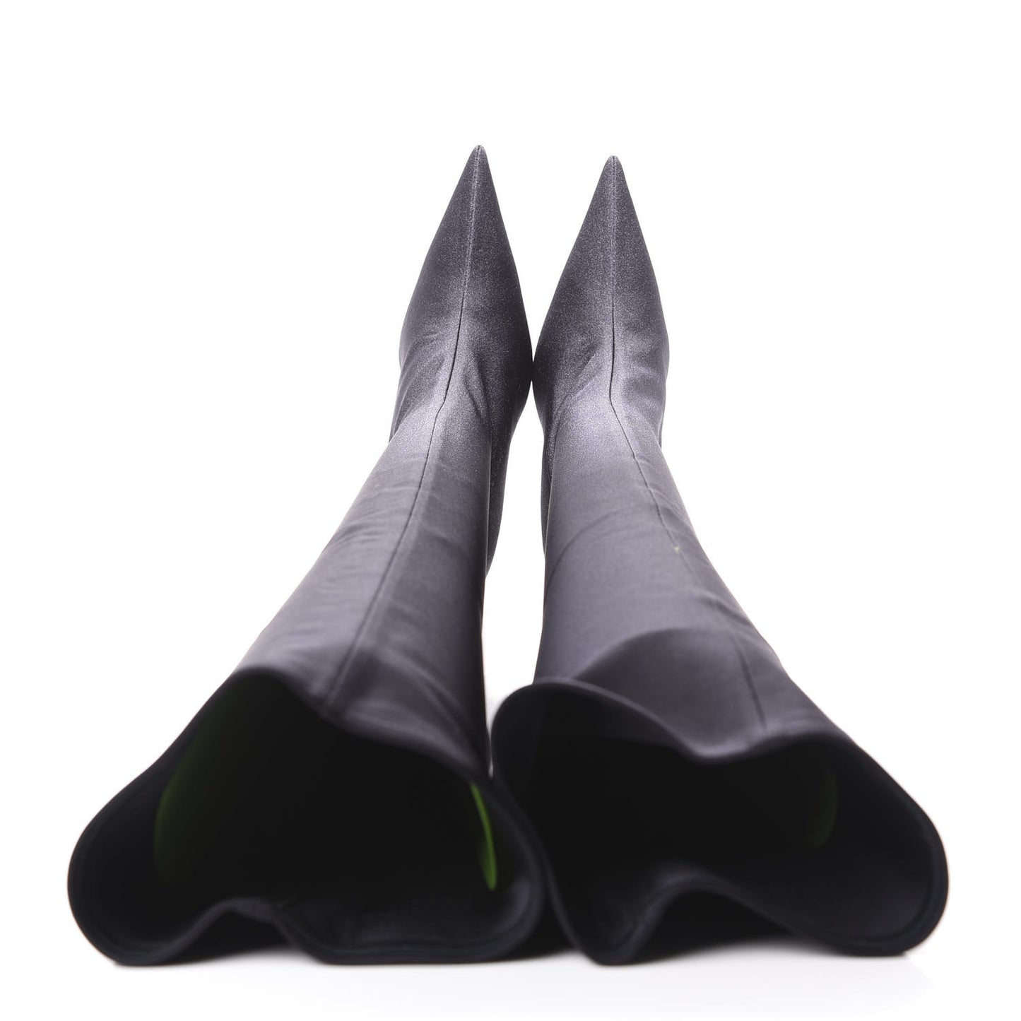 Spandex Pointed Toe Knife Thigh High Boots 38 Black