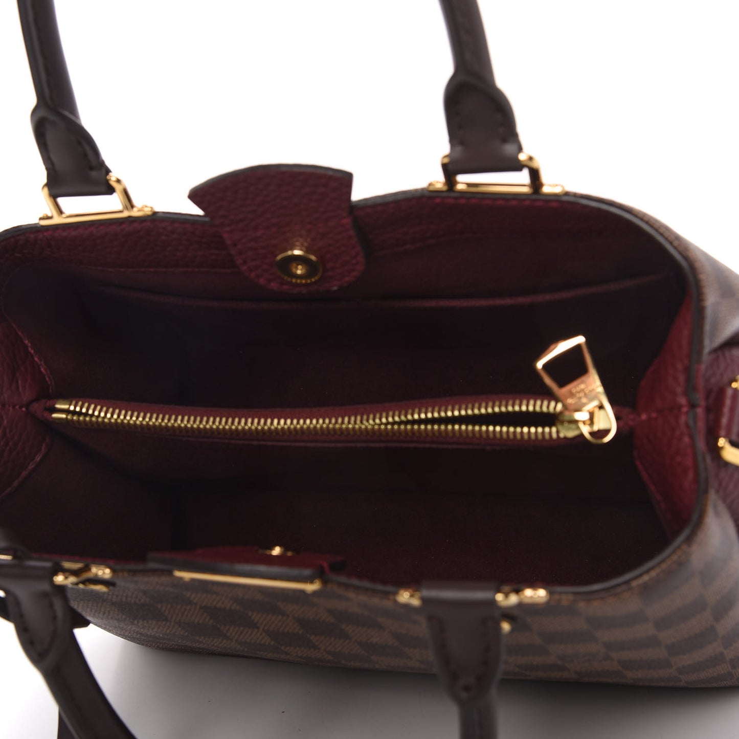 Damier Ebene Cuir Taurillon Brittany Bordeaux