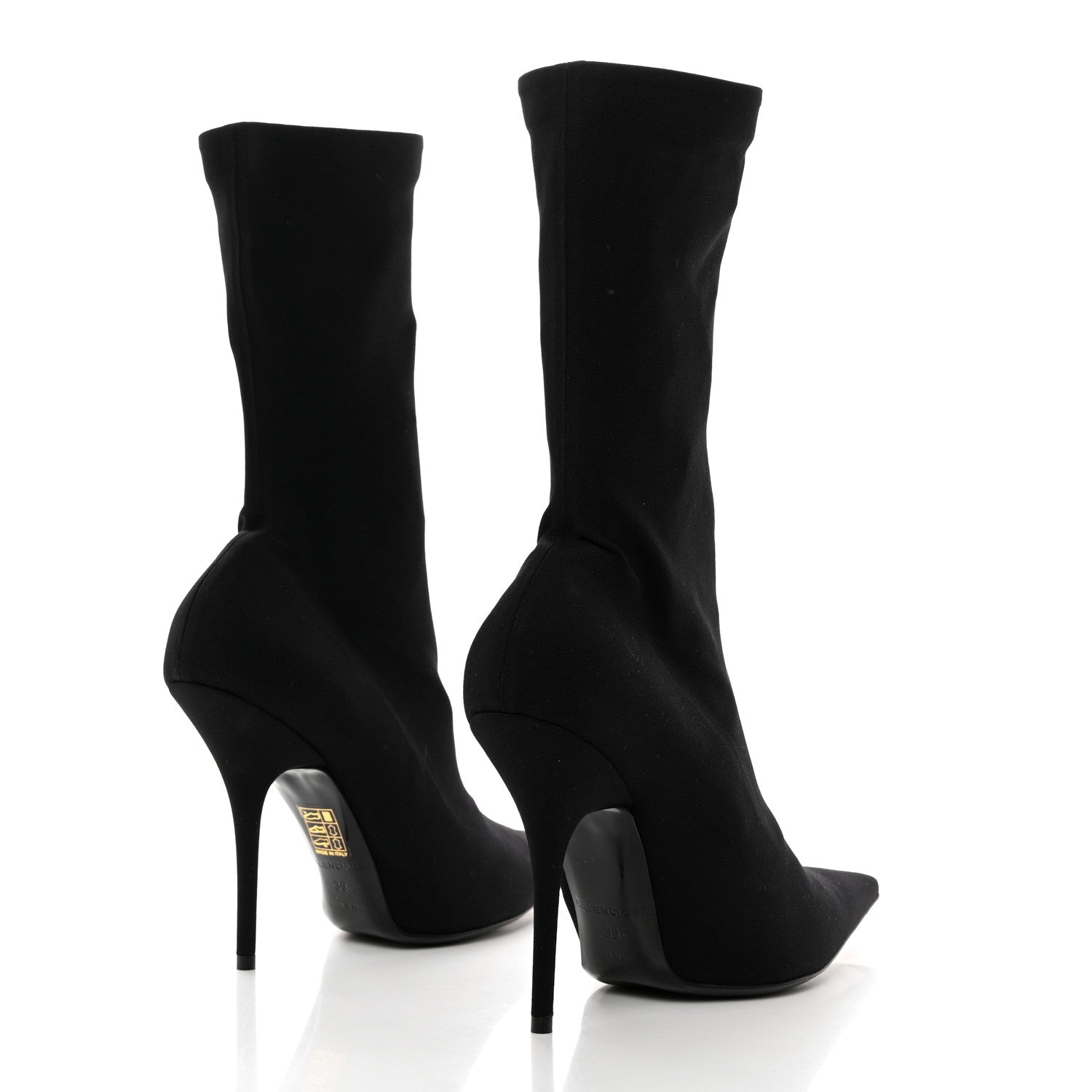 Balenciaga Jersey Crepe Round Toe Knife Booties 39 Black 4 of 7