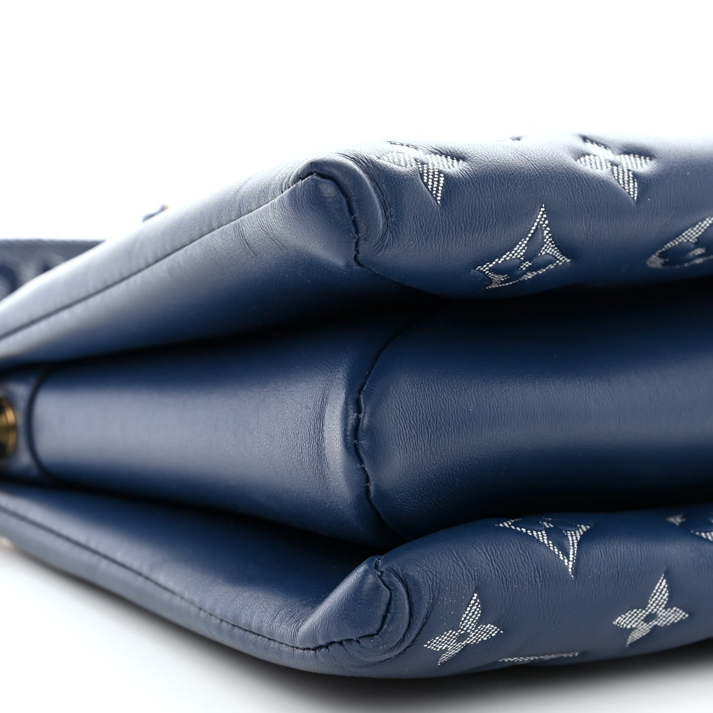 Lambskin Embossed Monogram Coussin PM Denim Blue