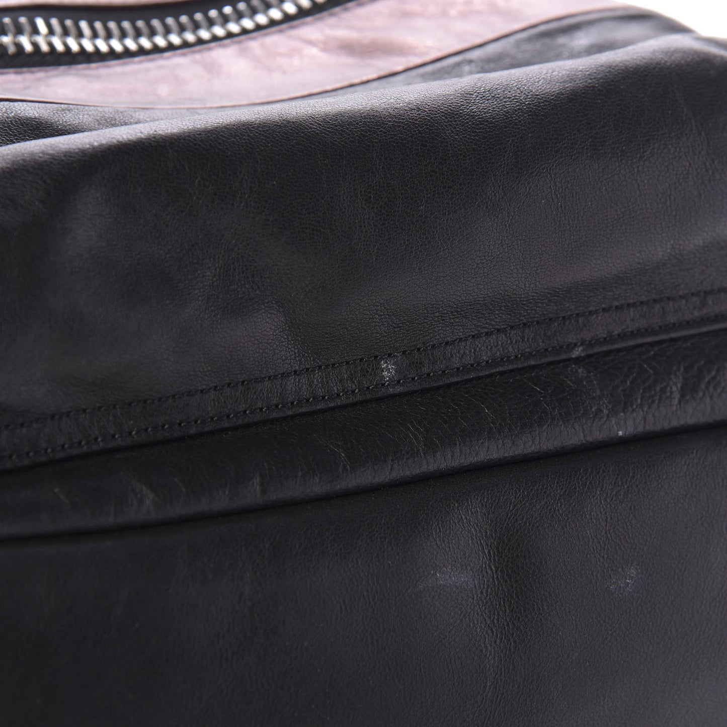 Calfskin Tumbler Colorblock Backpack Bronze Copper Black