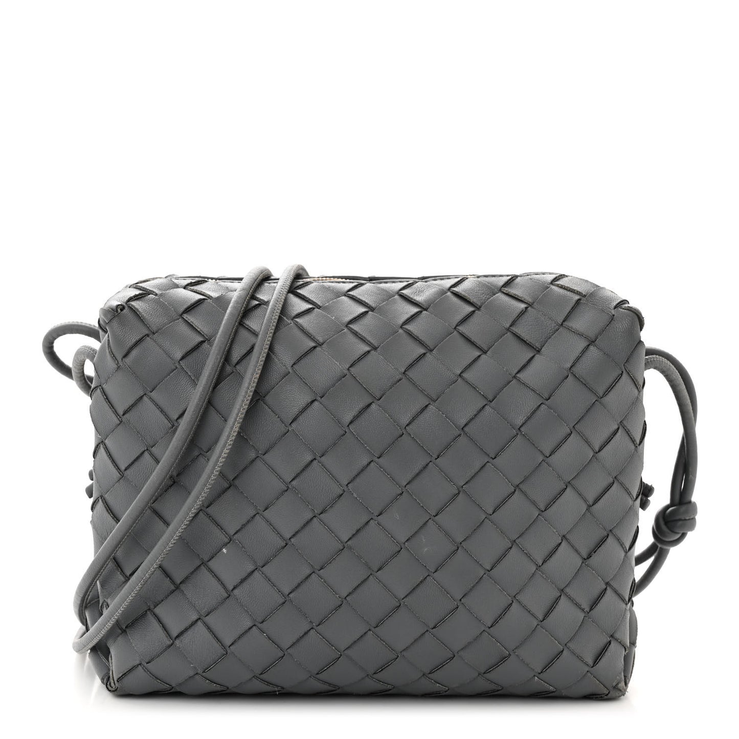Nappa Intrecciato Small Loop Camera Bag Thunder