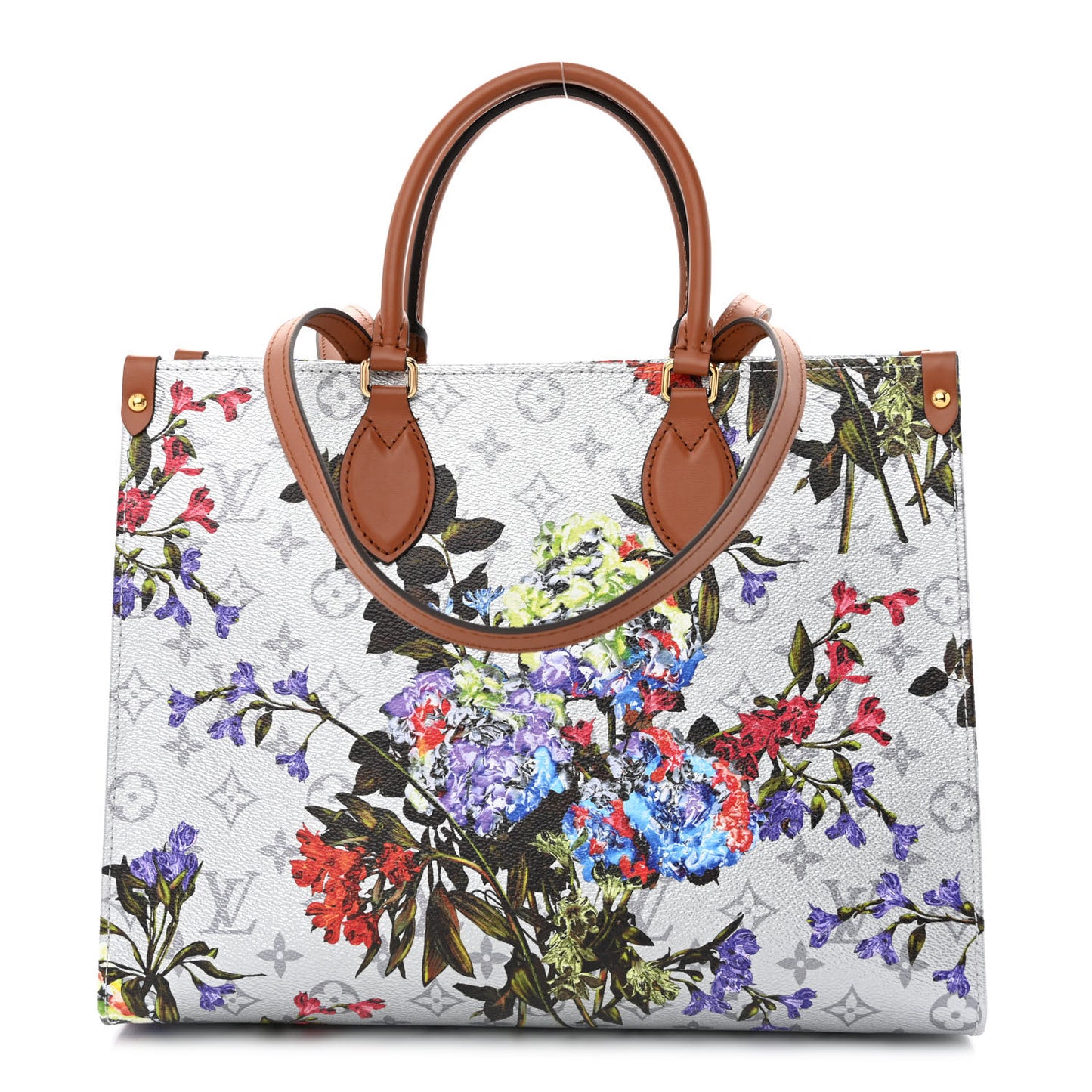 Metallic Monogram LV Garden OnTheGo MM Silver