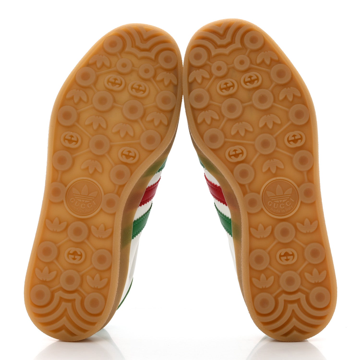 Gucci X ADIDAS Suede Madeira Demetra Womens Gazelle Sneakers 5.5 Oatmeal White New Shamarock Hibiscus Red 6 of 12