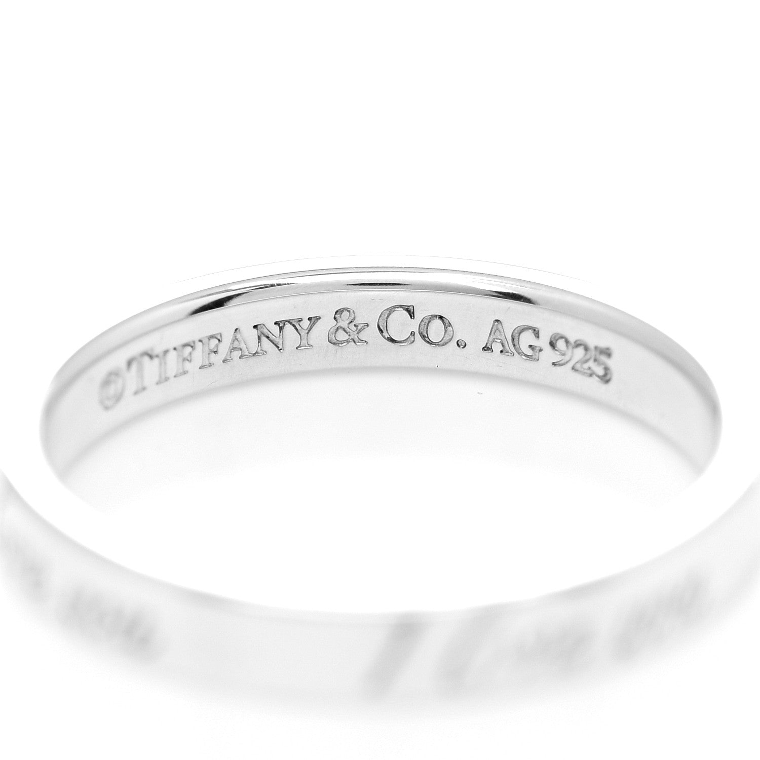 Tiffany Sterling Silver I Love You Band Ring 50 5.5 3 of 3