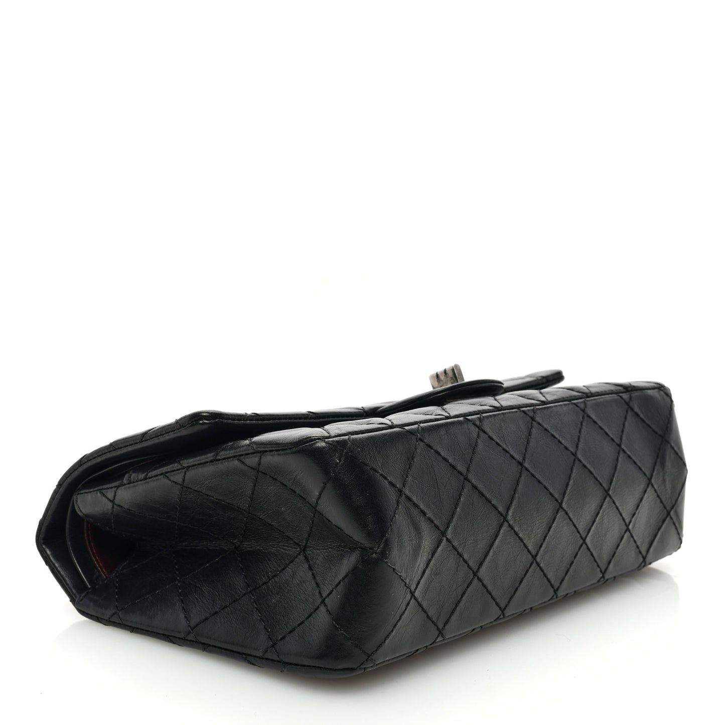 Aged Calfskin Quilted 2.55 Reissue 225 Flap Black