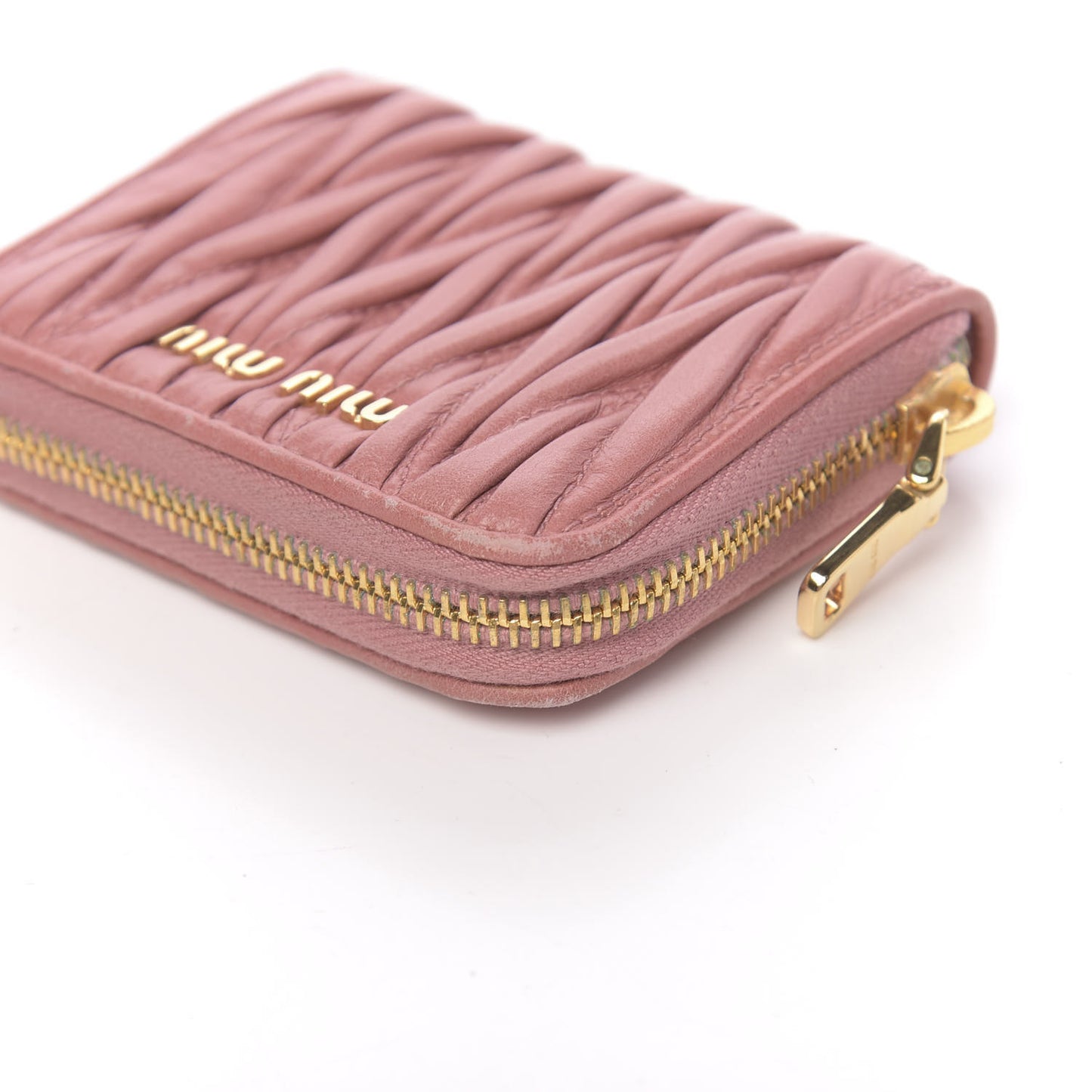 Nappa Matelasse Zip Around Compact Wallet Loto