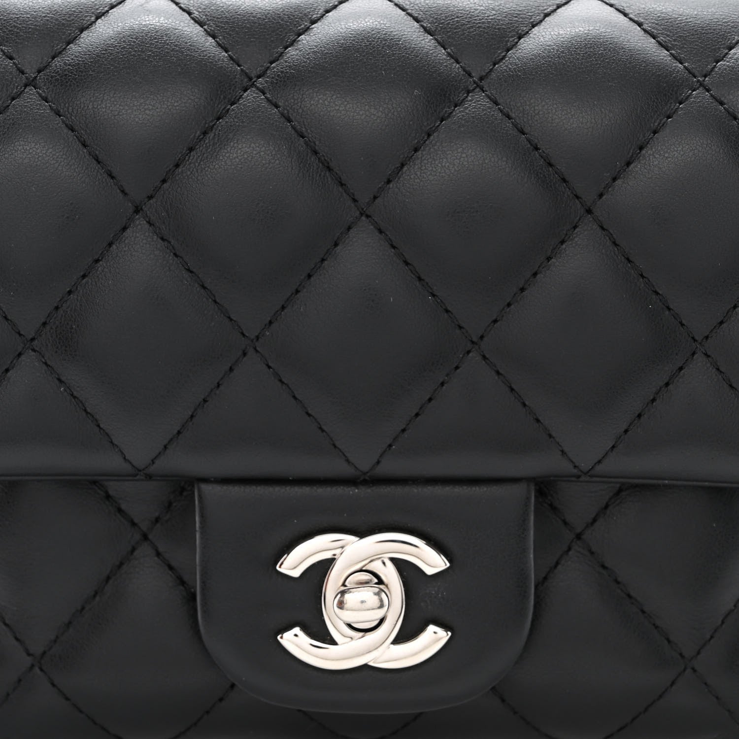 Chanel Calfskin Quilted CC Uniform Flap Belt Bag Black 9 of 11